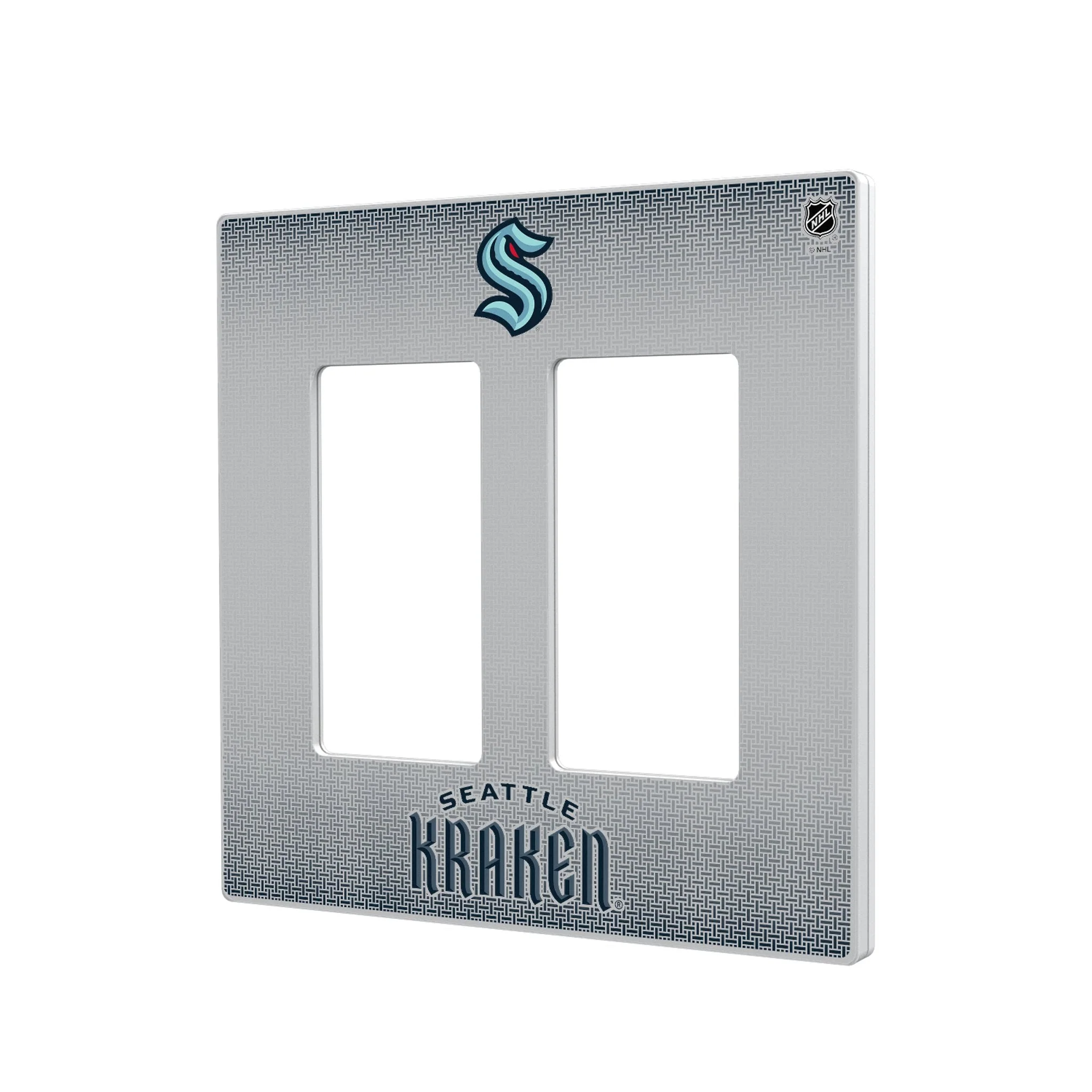Seattle Kraken Linen Hidden-Screw Light Switch Plate - Image 4