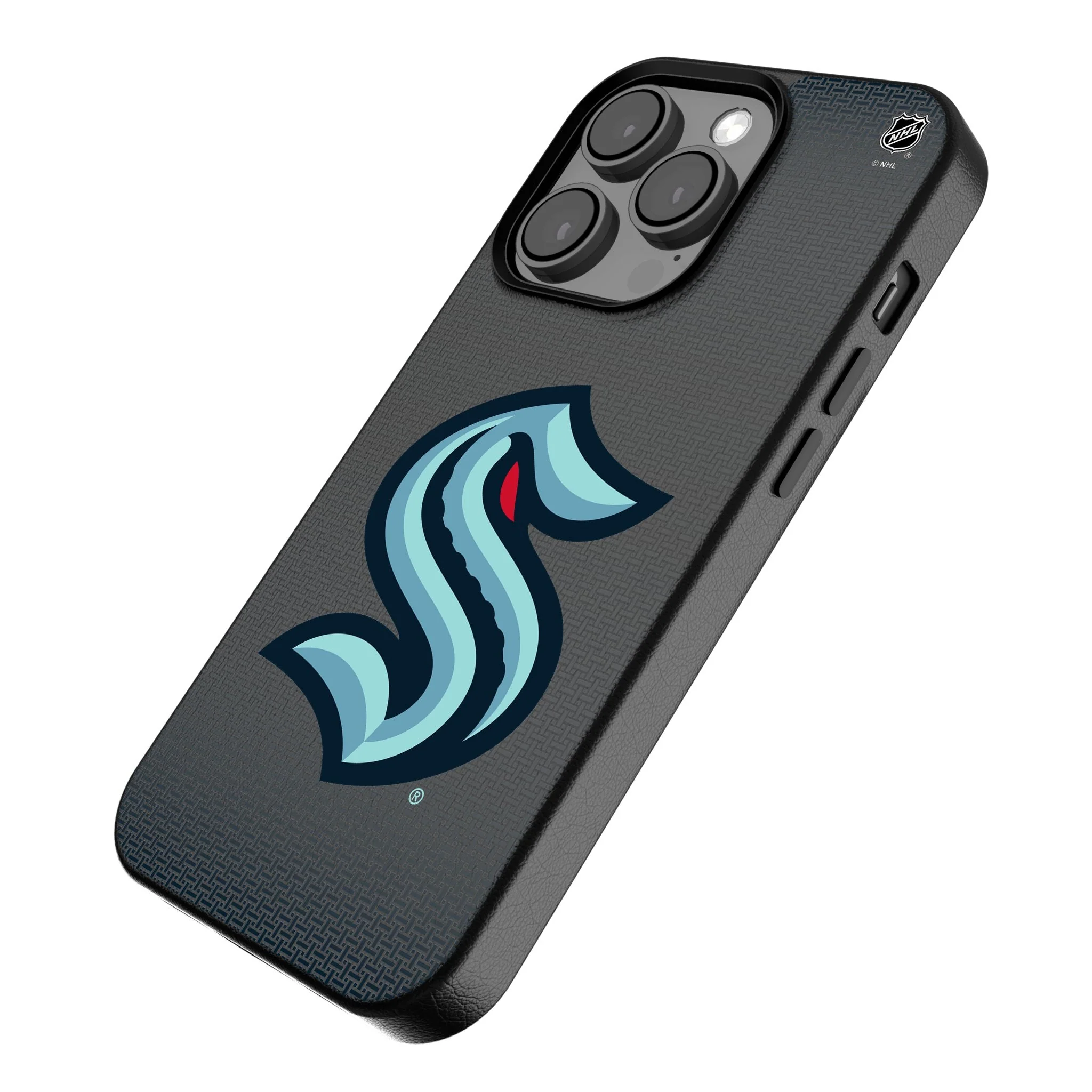 Seattle Kraken Linen MagSafe Compatible Phone Case for Apple iPhone - Image 2