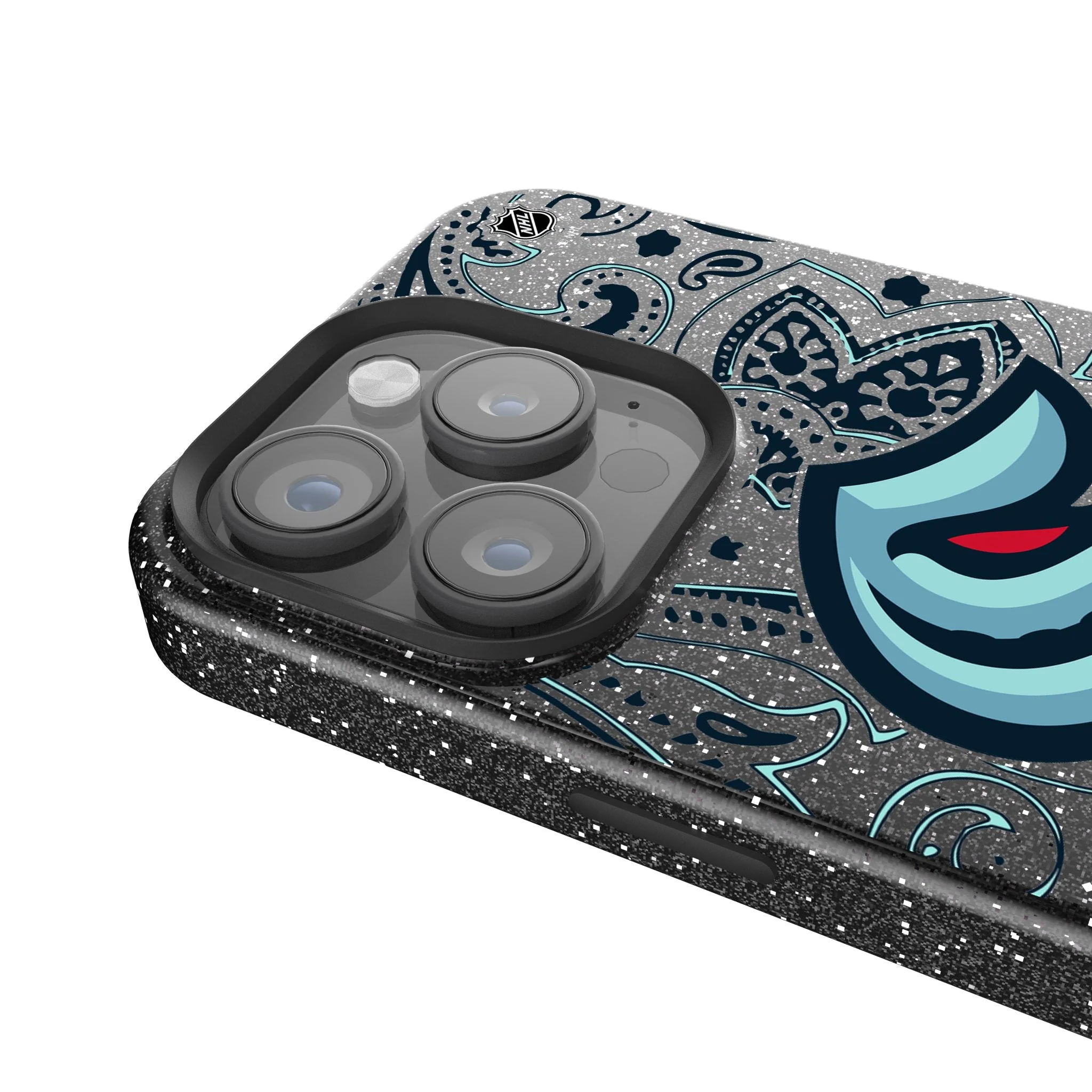 Seattle Kraken Paisley Bling Phone Case - Image 4