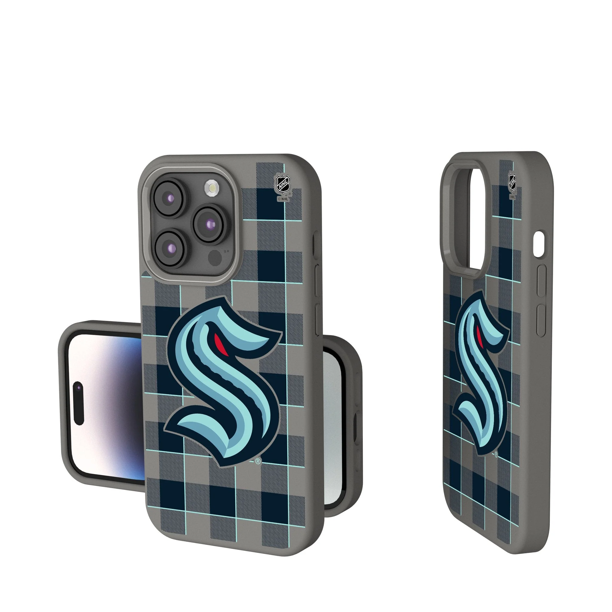 Seattle Kraken Plaid Soft Touch Phone Case