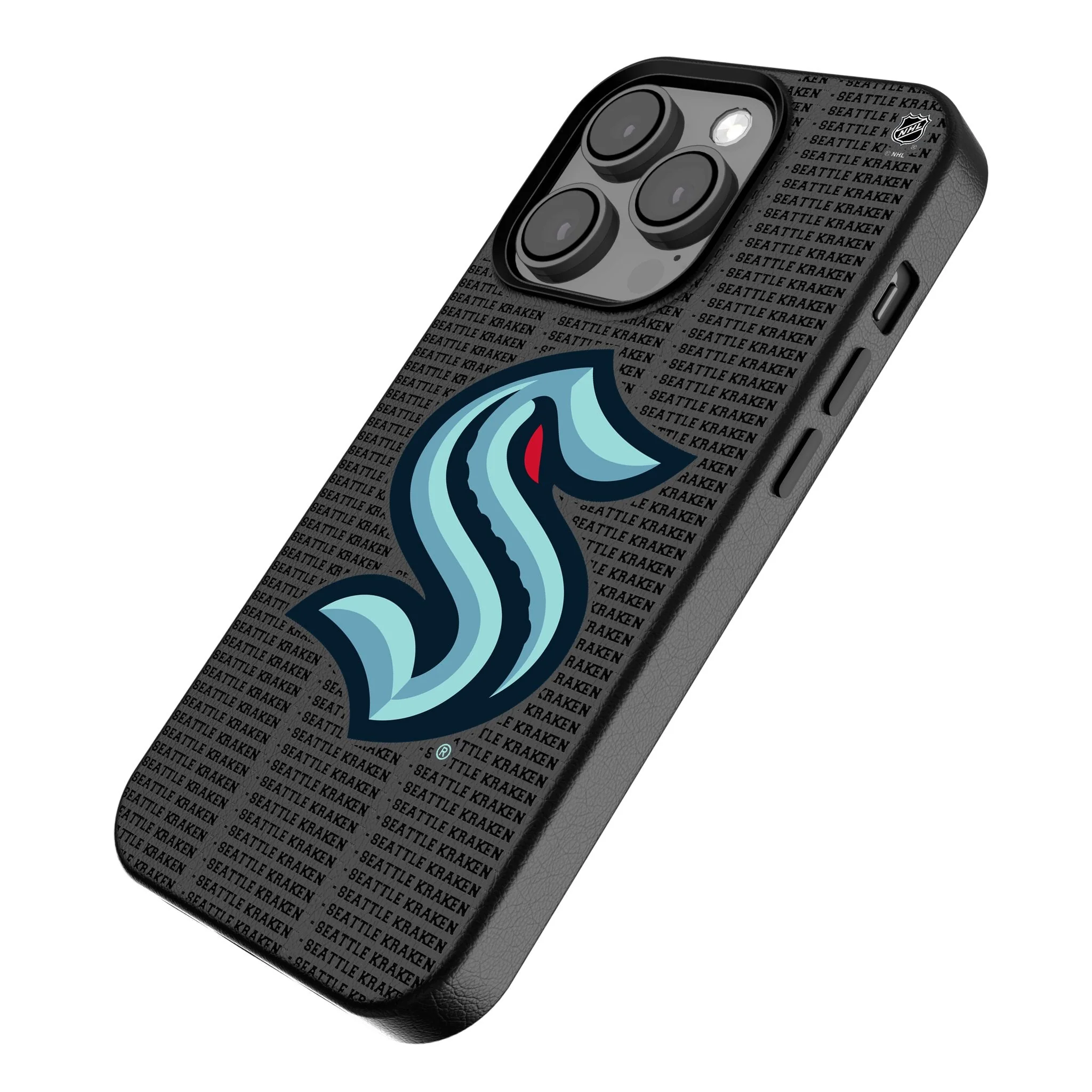 Seattle Kraken Text Backdrop MagSafe Compatible Phone Case for Apple iPhone - Image 2