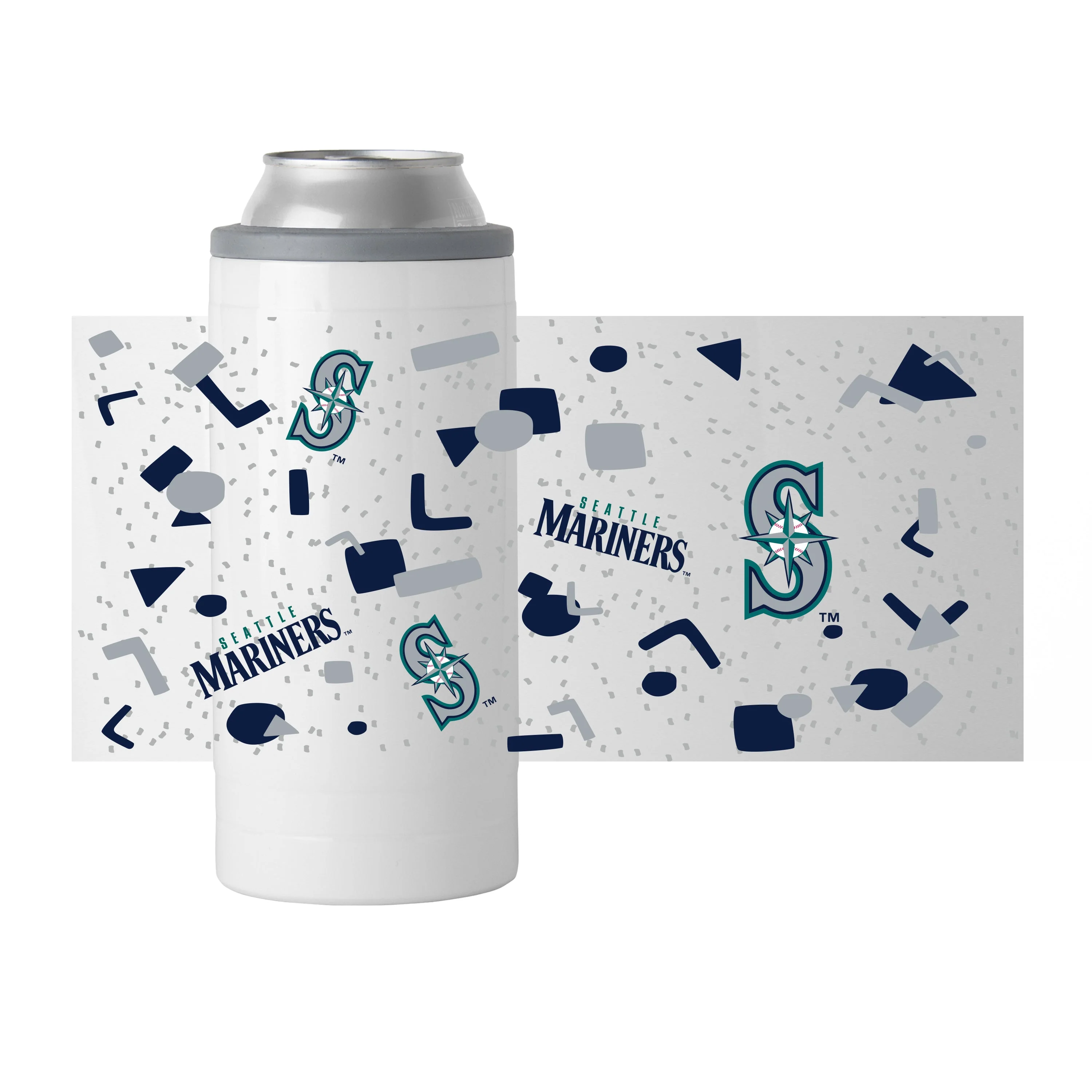 Seattle Mariners 12oz Flashback Slim Can Coolie - Image 2