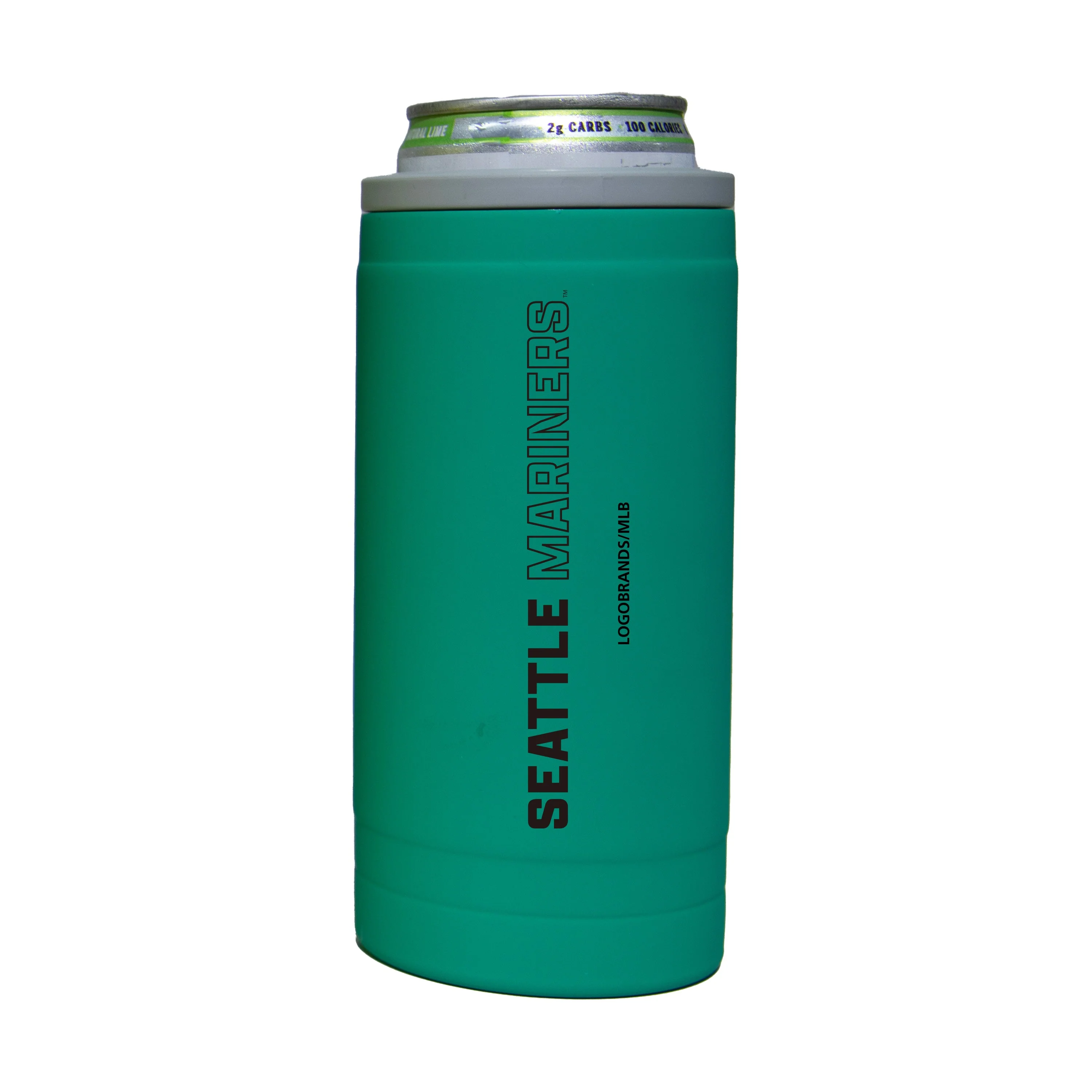 Seattle Mariners 12oz Optic Stacked Soft Touch Slim Coolie