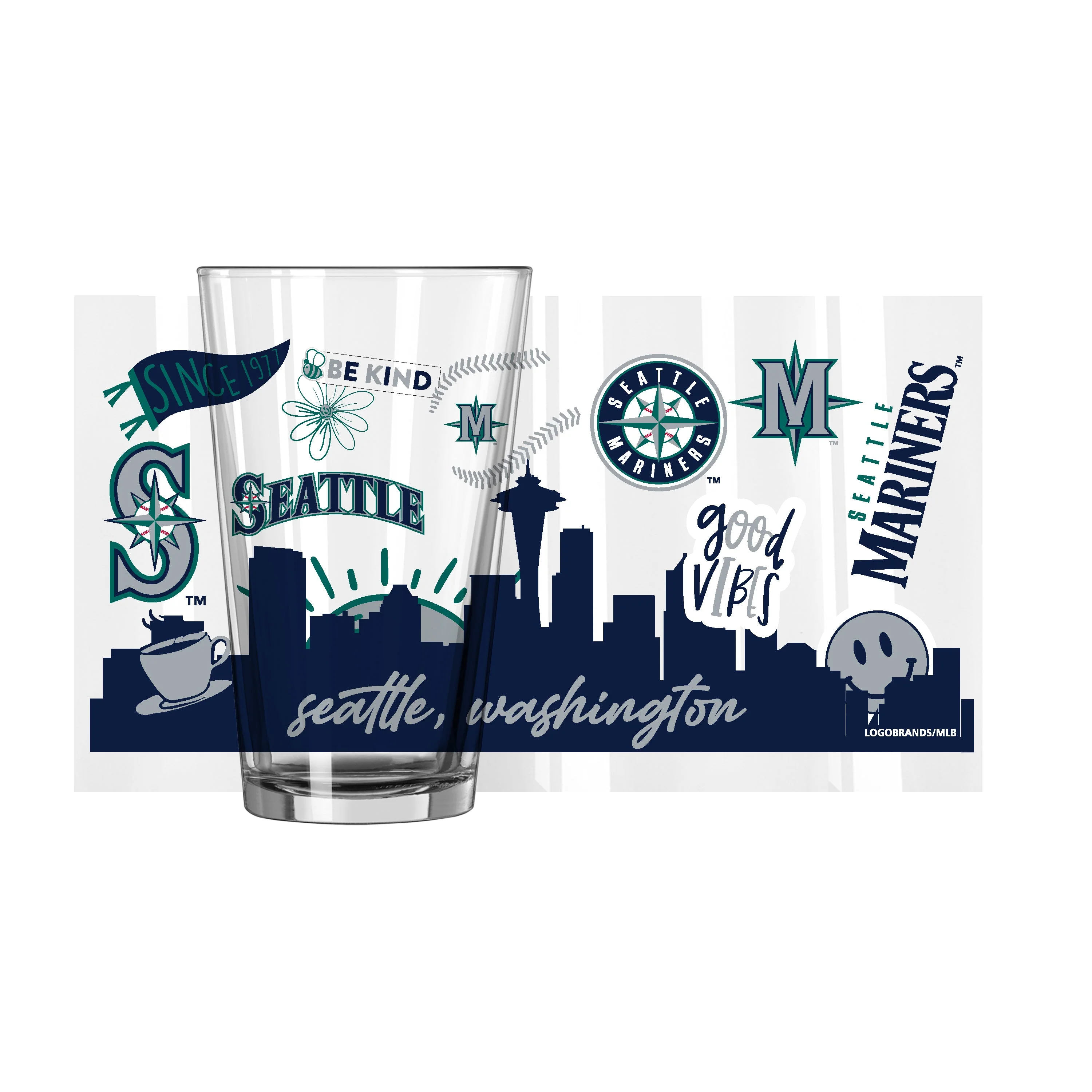 Seattle Mariners 16oz Native Pint Glass - Image 2