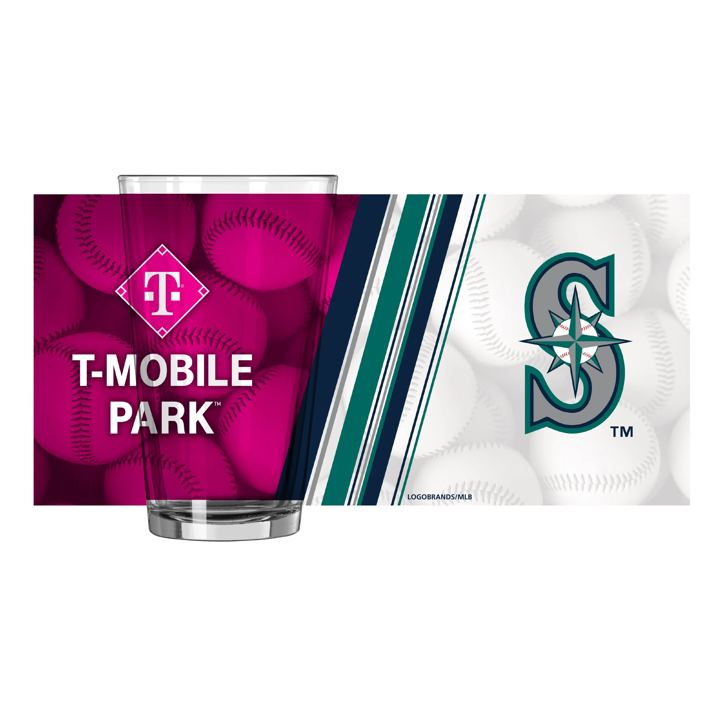 Seattle Mariners 16oz TMobile Park Pint Glass - Image 2