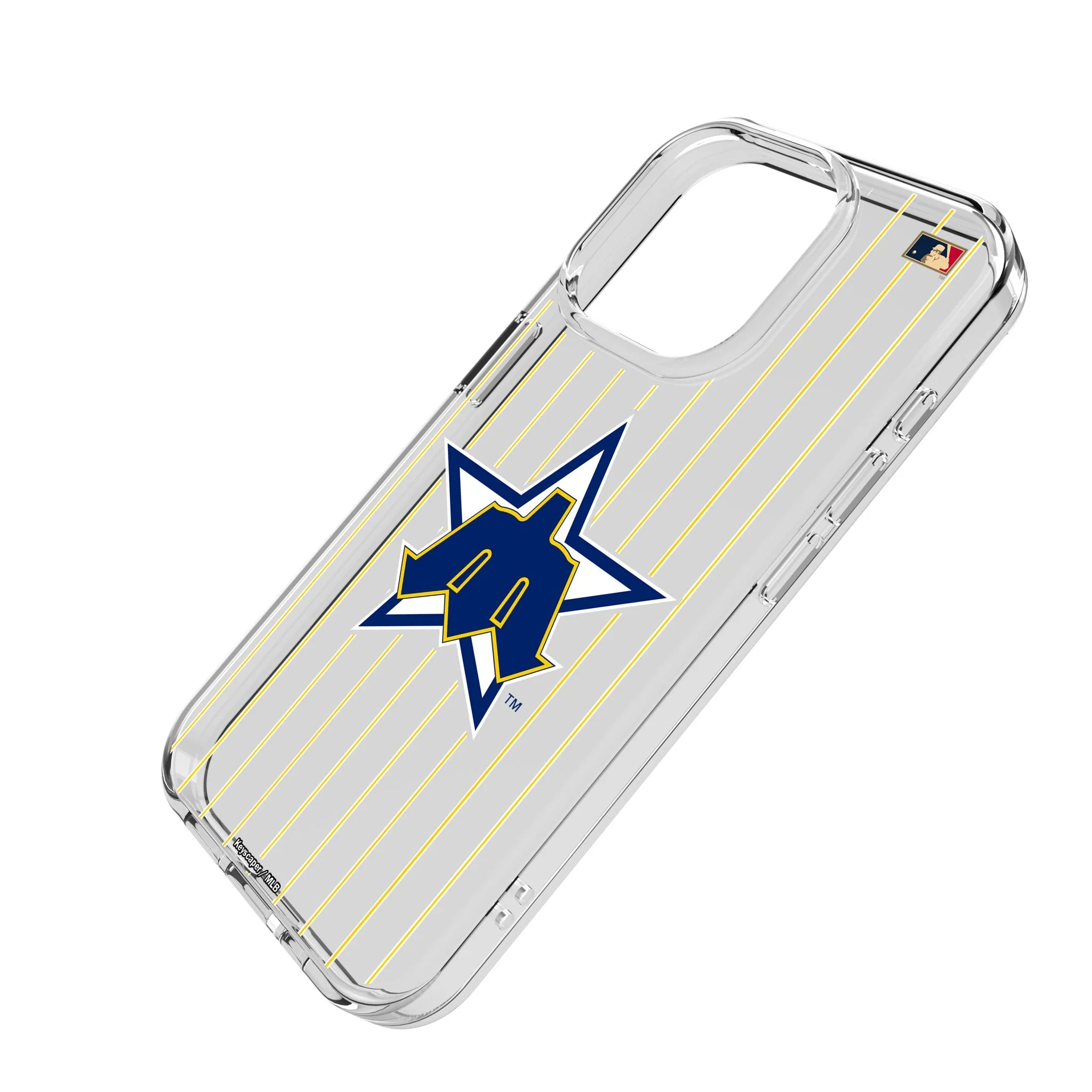 Seattle Mariners 1981-1986 - Cooperstown Collection Pinstripe Clear Phone Case for Apple iPhone - Image 2