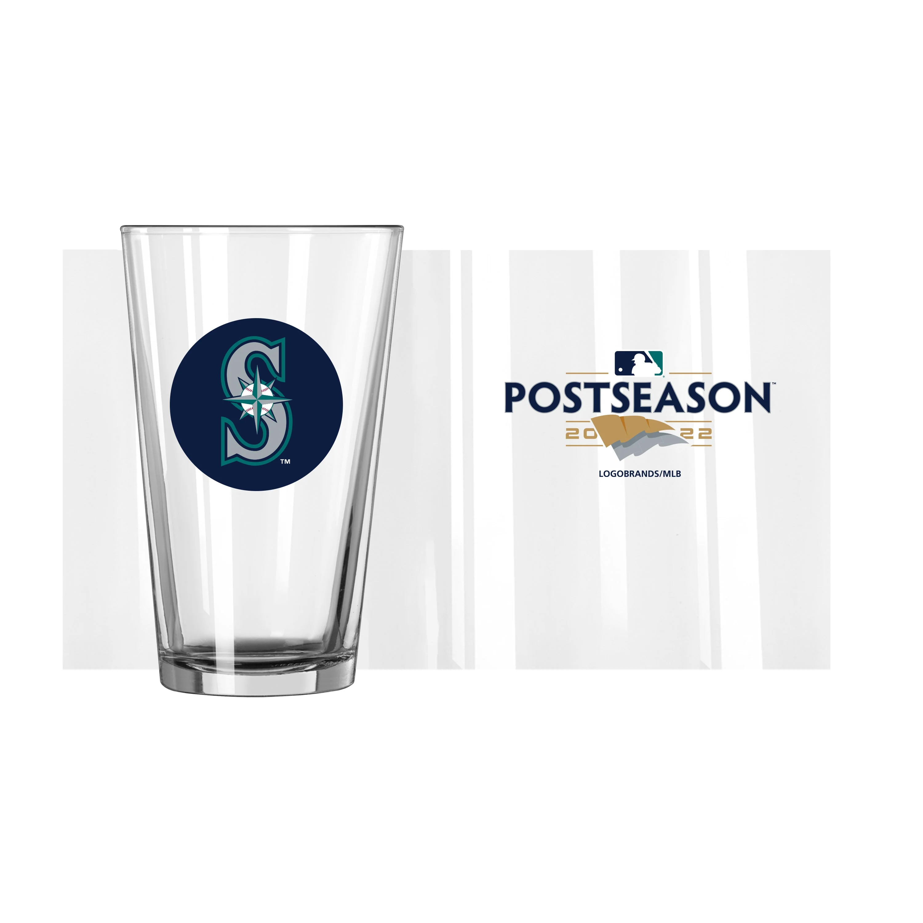 Seattle Mariners 2022 Post Season 16oz Pint Glass - Image 2