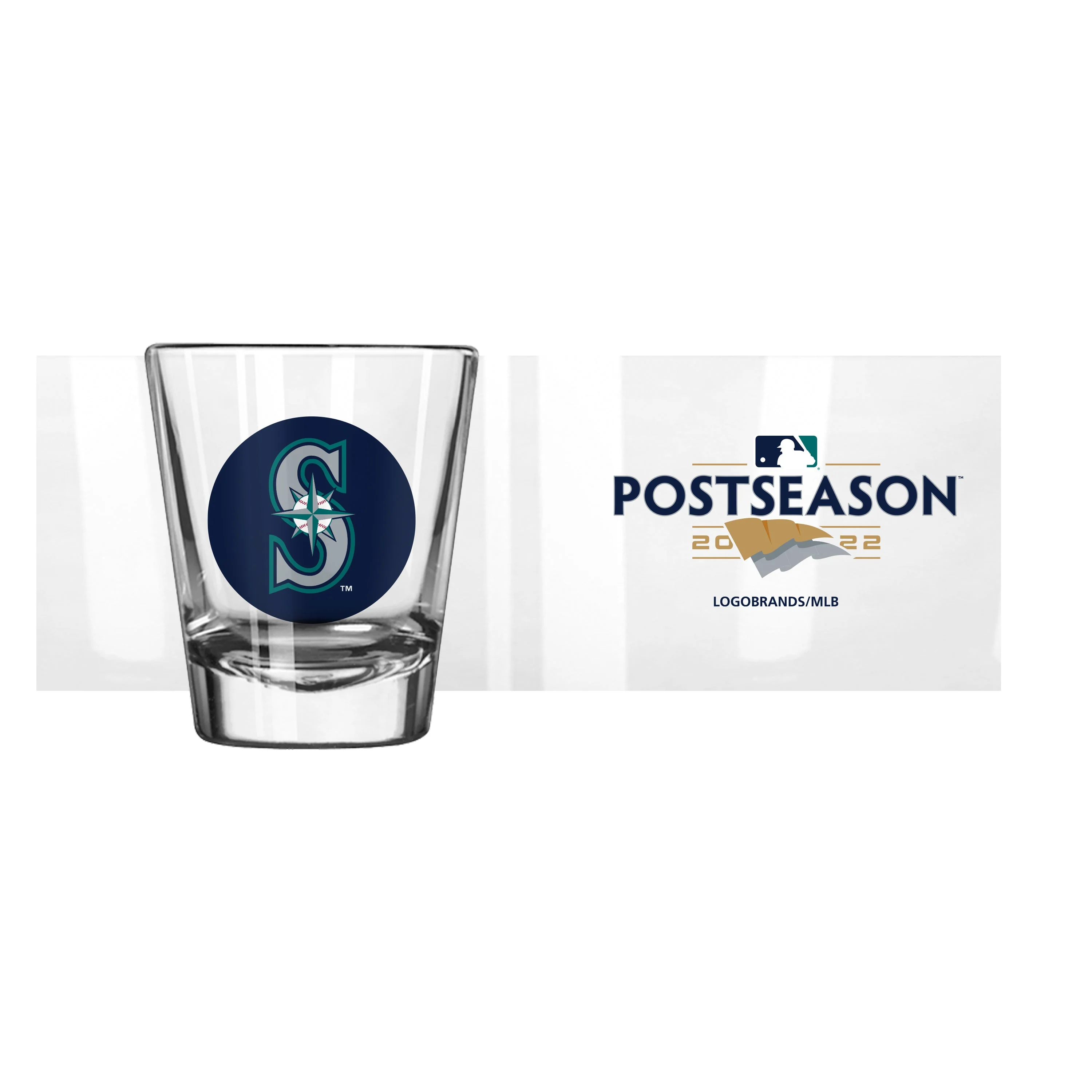 Seattle Mariners 2022 Post Season 2oz Shot Glass - Image 2