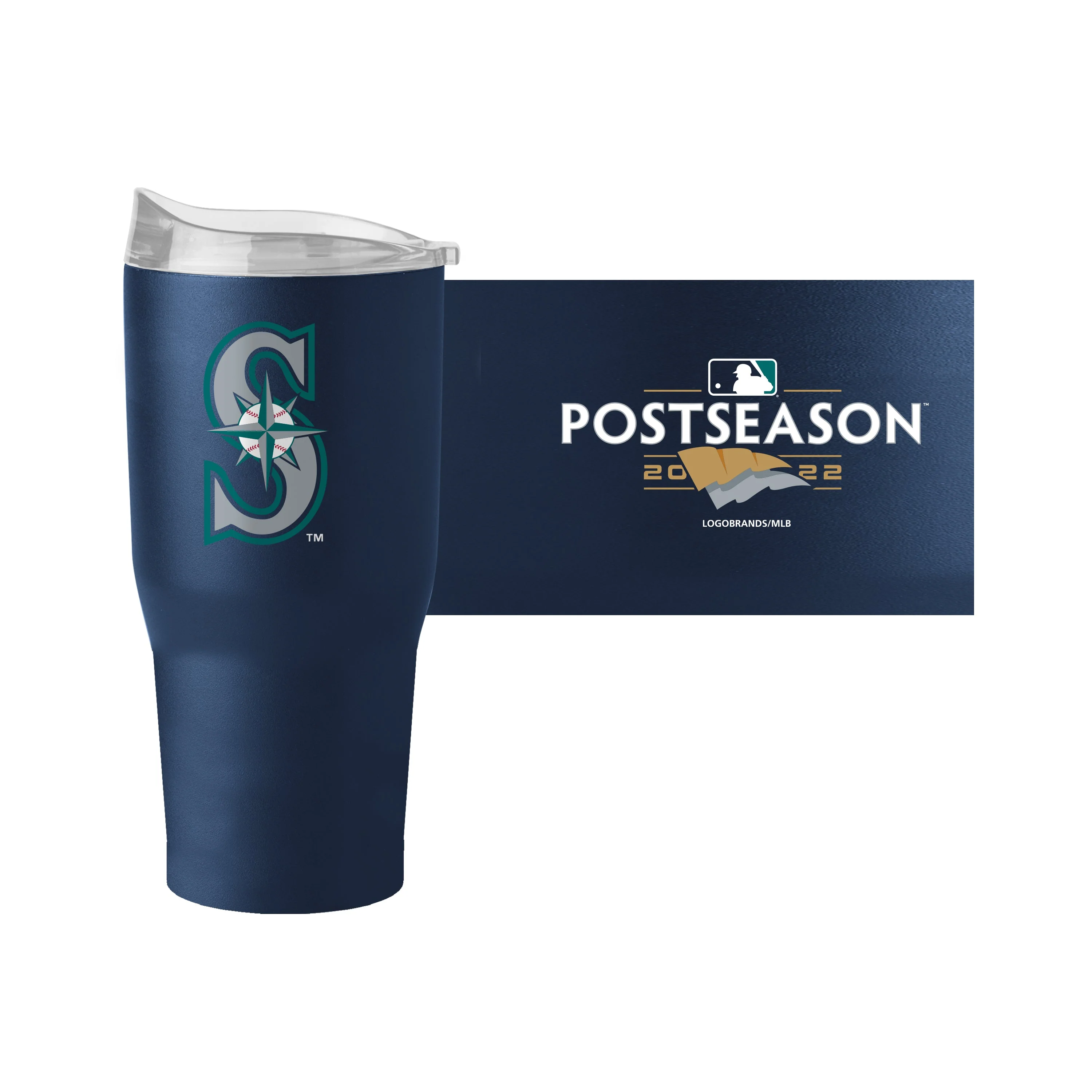 Seattle Mariners 2022 Post Season 30oz Powder Coat Tumbler - Image 2