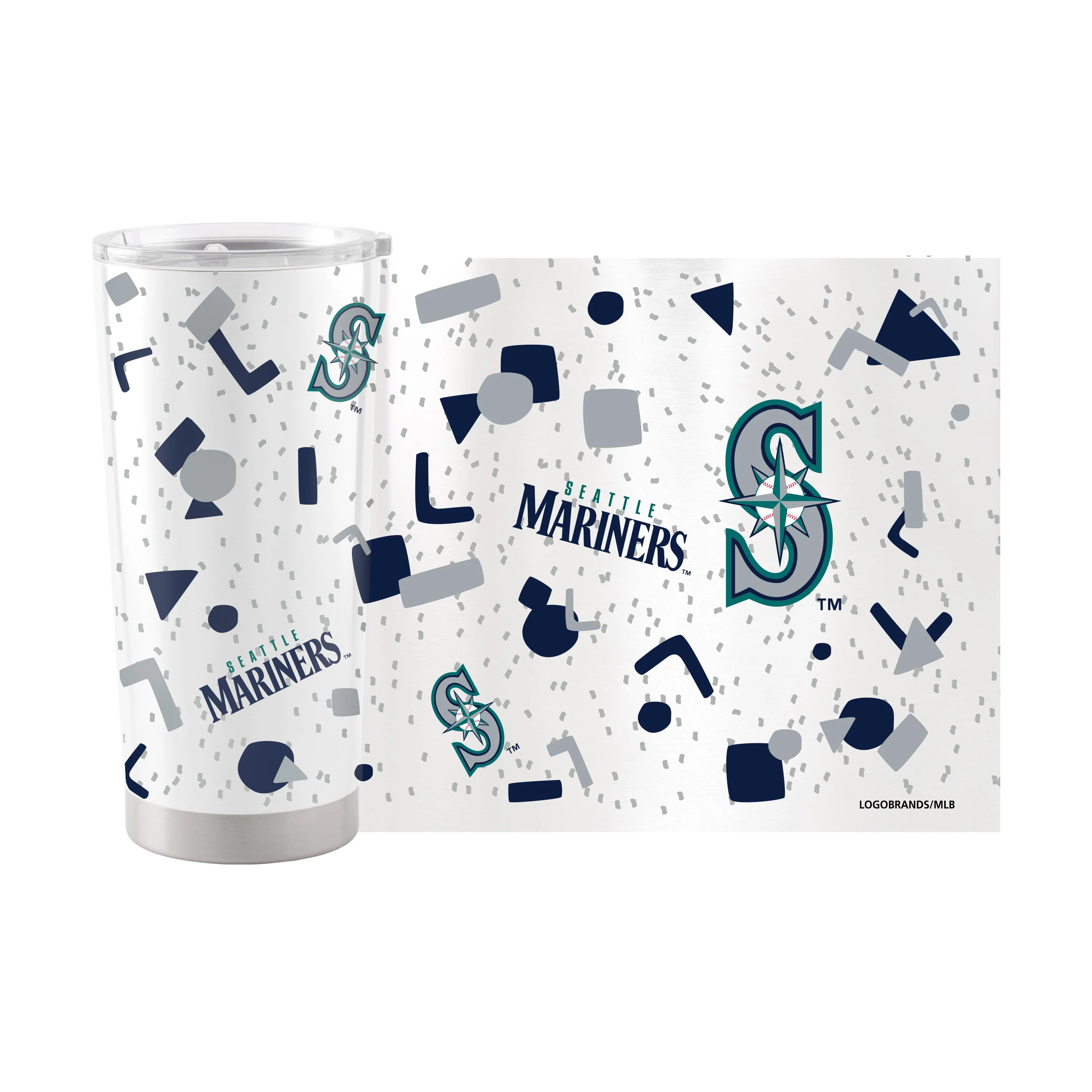 Seattle Mariners 20oz Flashback Stainless Steel Tumbler - Image 2