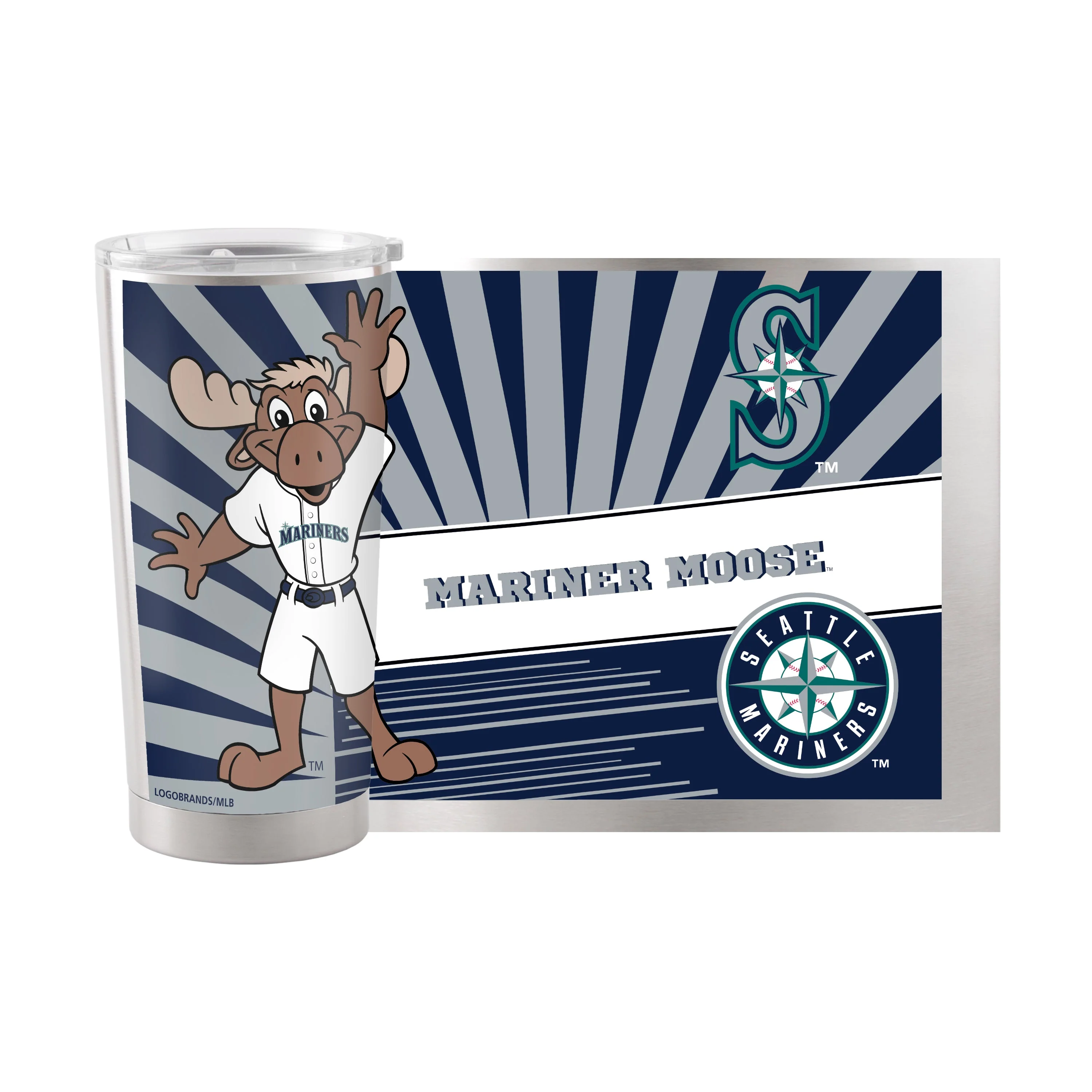 Seattle Mariners 20oz Mascot Stainless Steel Tumbler - Image 2