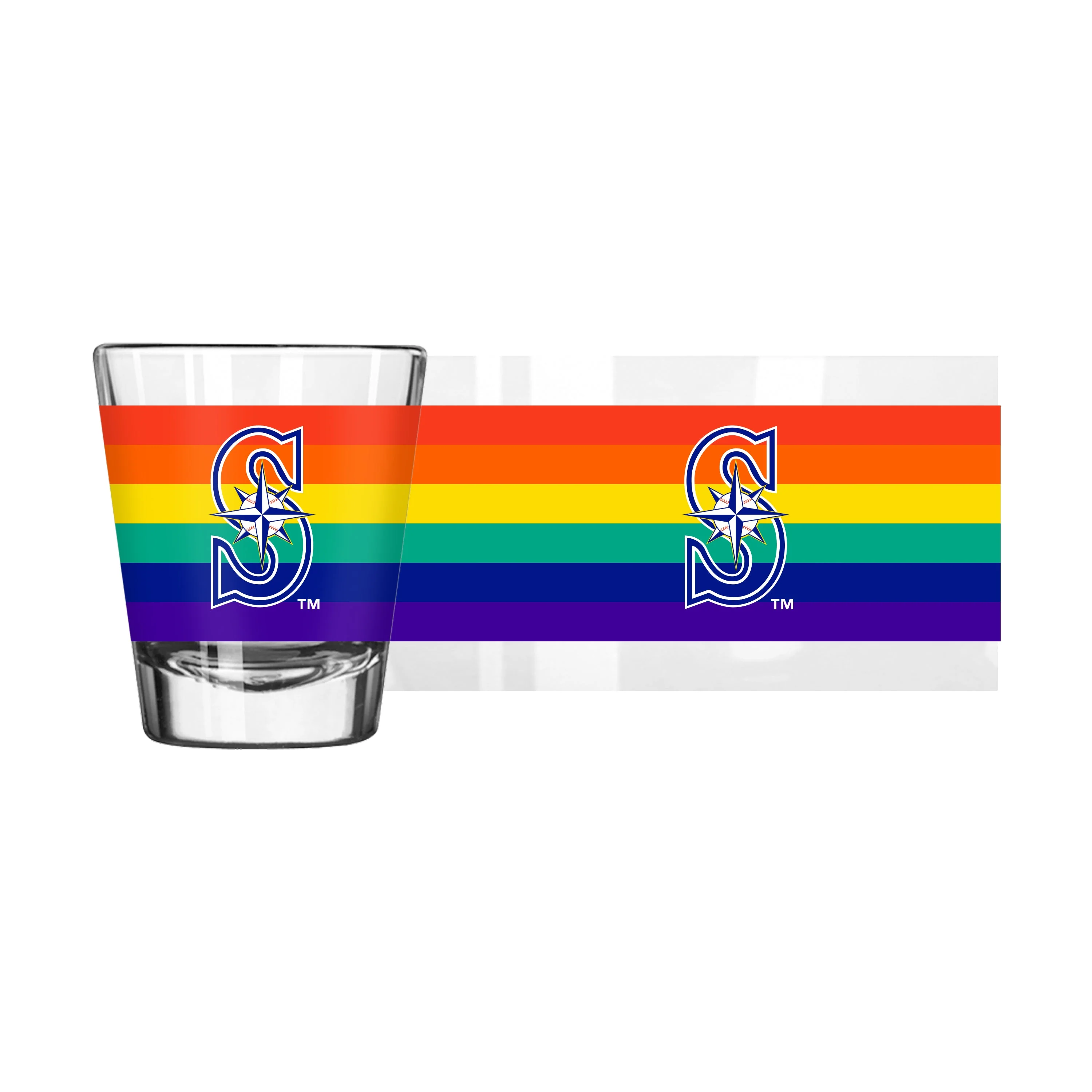 Seattle Mariners 2oz Rainbow Shot Glass - Image 2