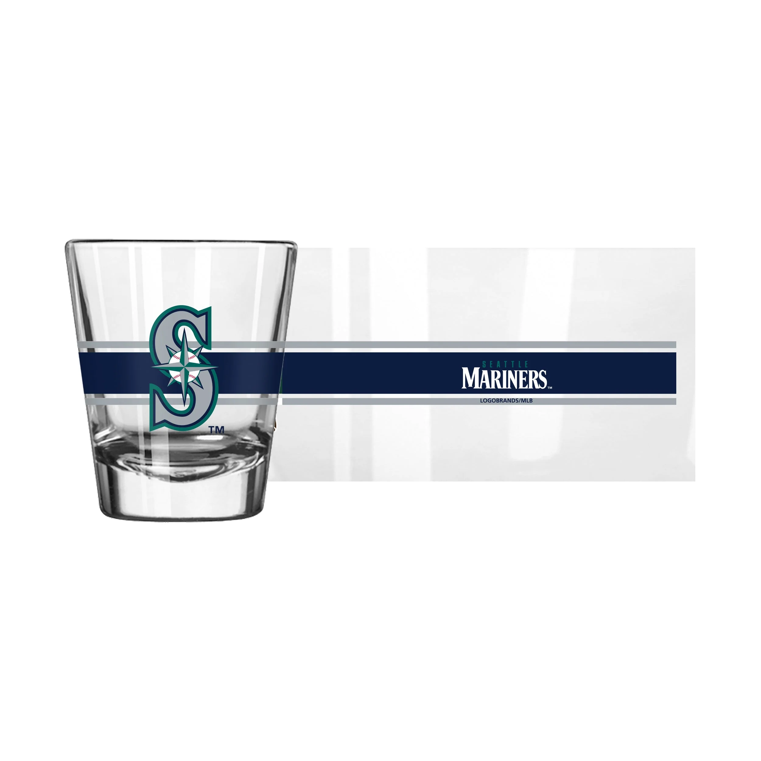 Seattle Mariners 2oz Stripe Shot Glass - Image 2