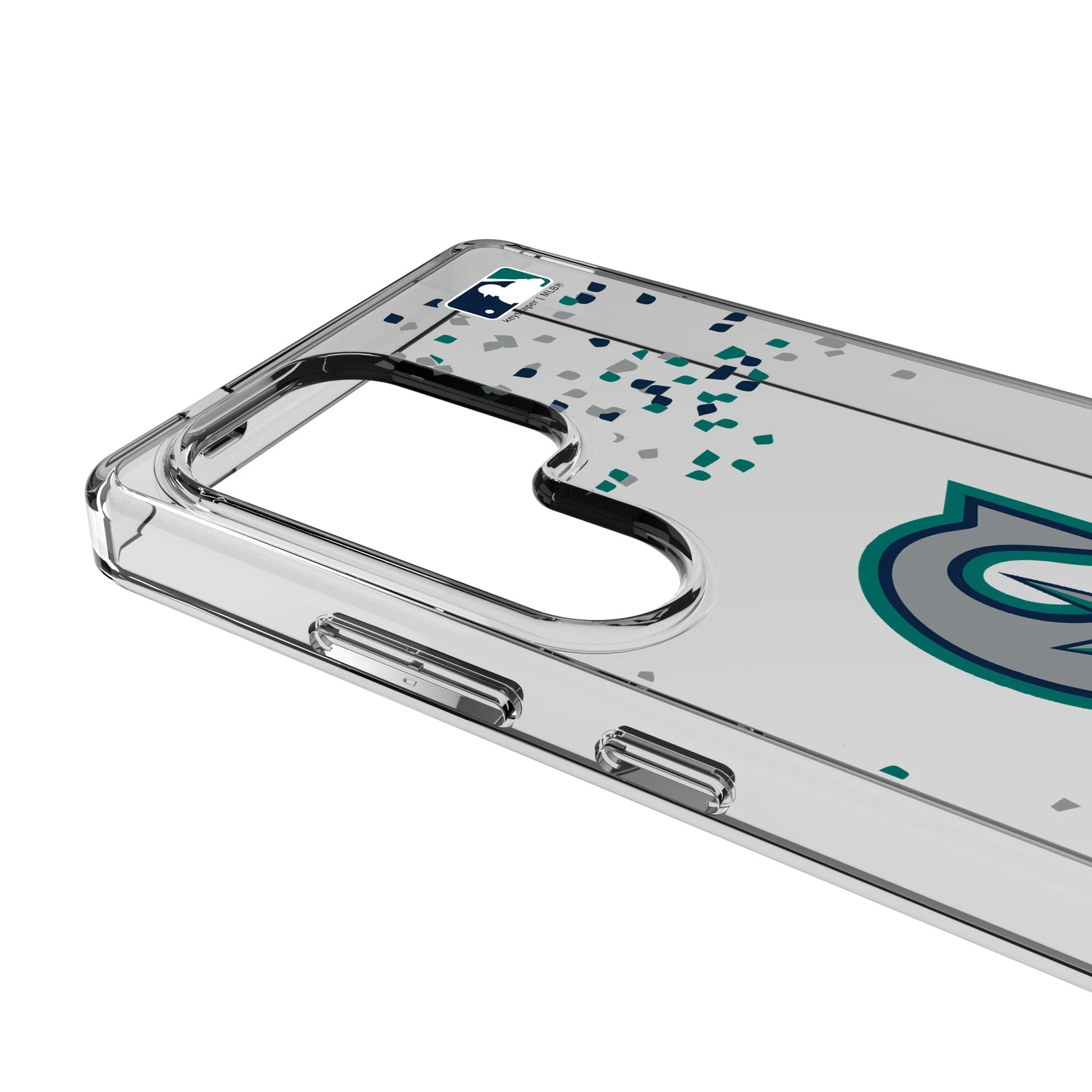 Seattle Mariners Confetti Clear Phone Case for Samsung Galaxy - Image 3