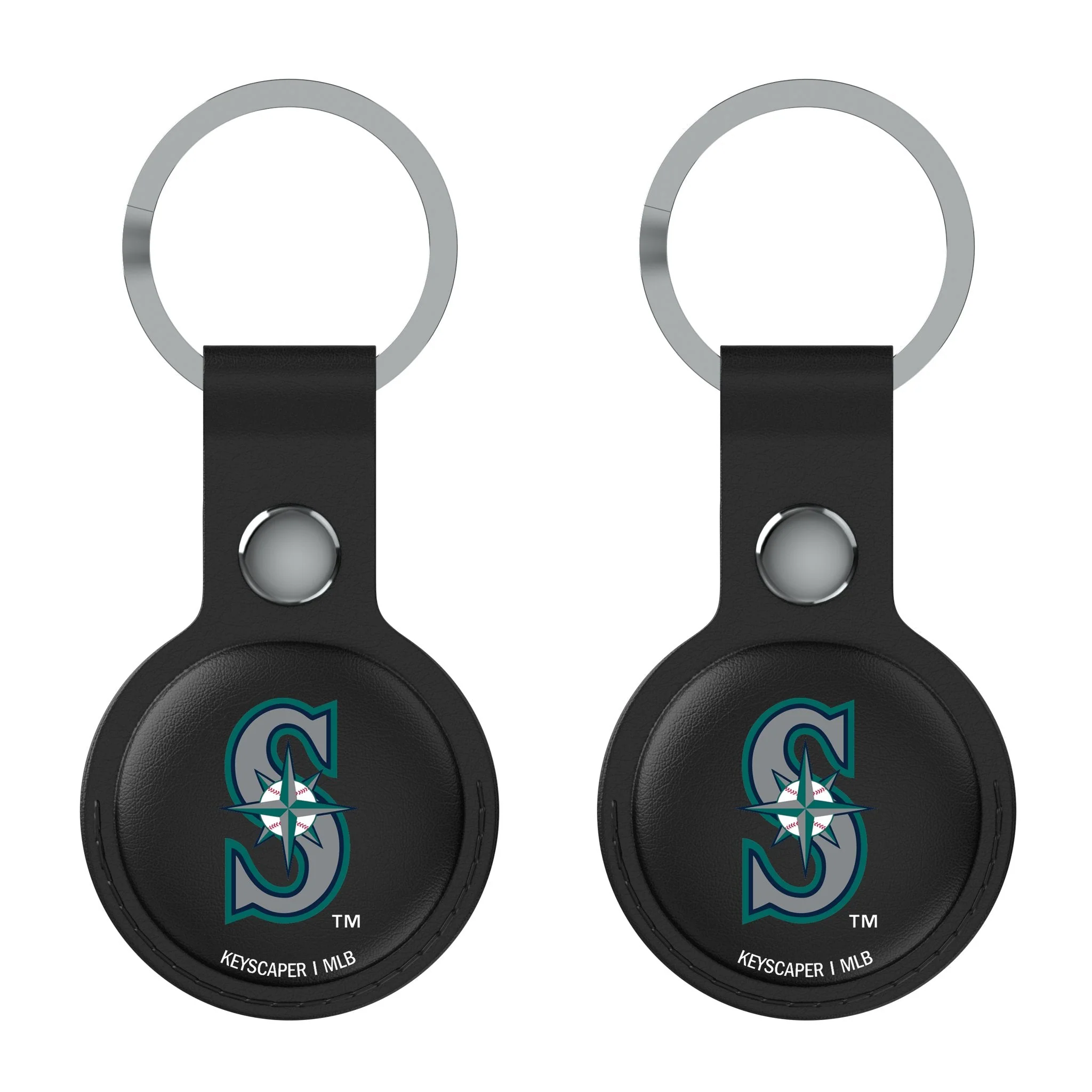 Seattle Mariners Insignia Black Airtag Holder 2-Pack - Image 2