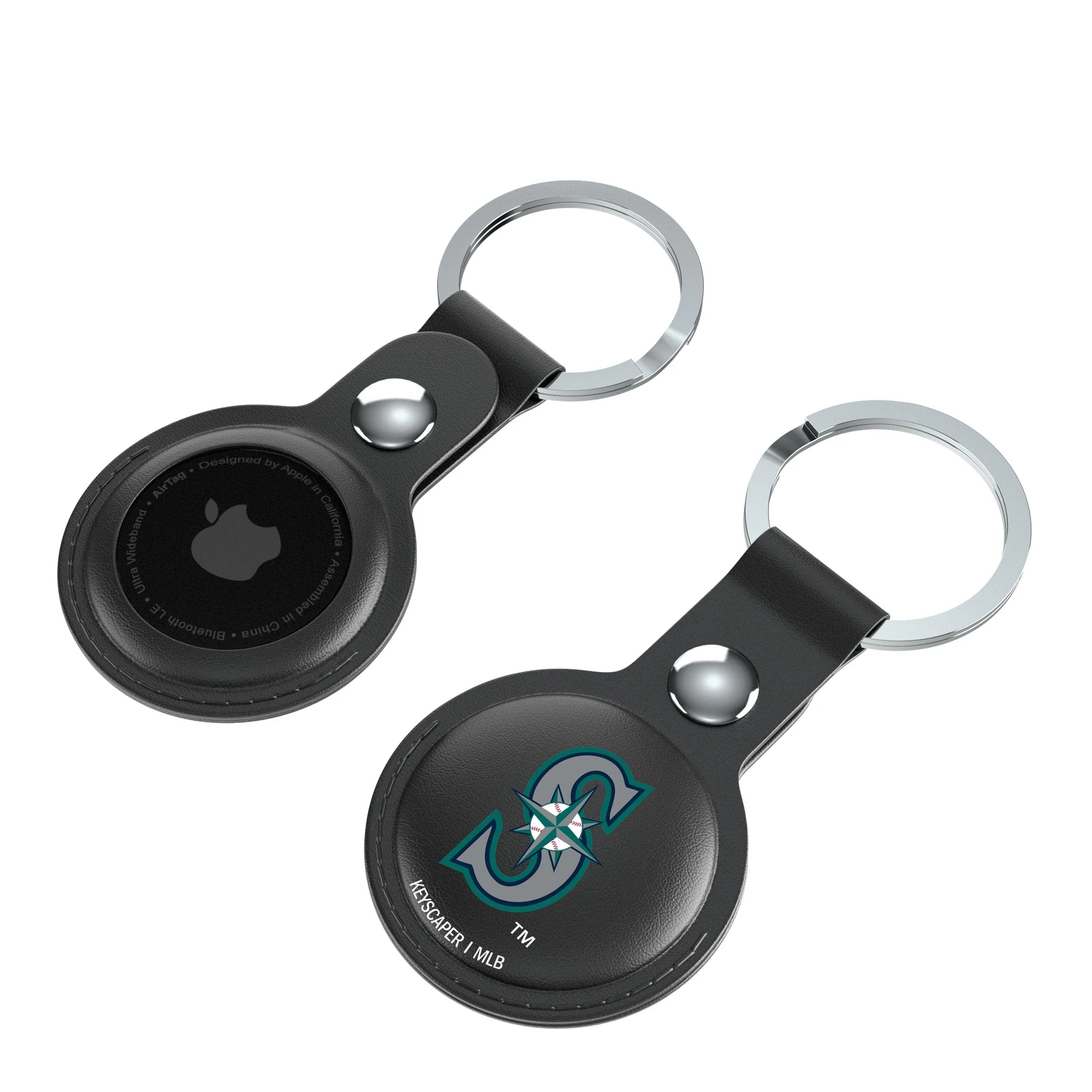 Seattle Mariners Insignia Black Airtag Holder 2-Pack - Image 4