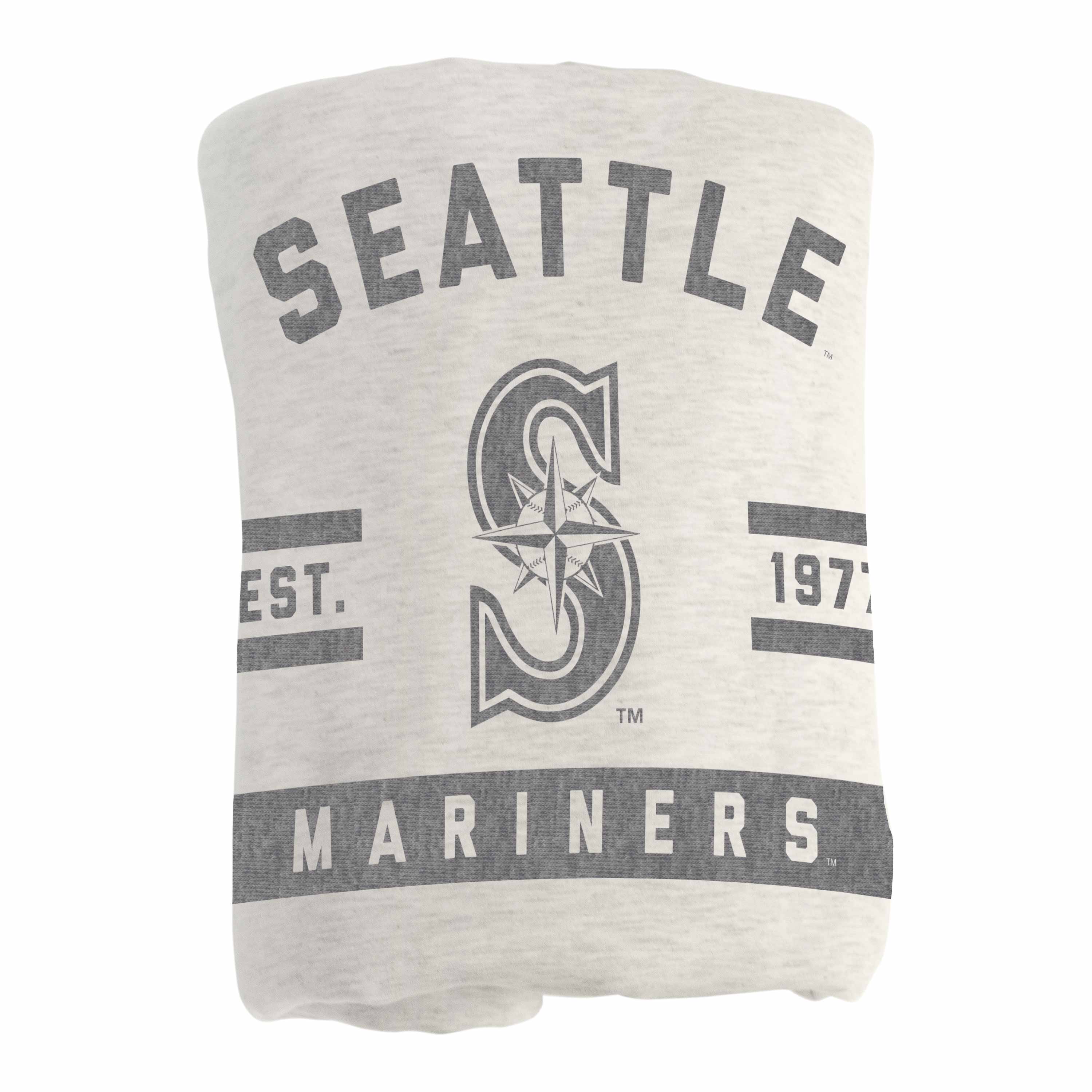 Seattle Mariners Oatmeal Sweatshirt Blanket - Image 3