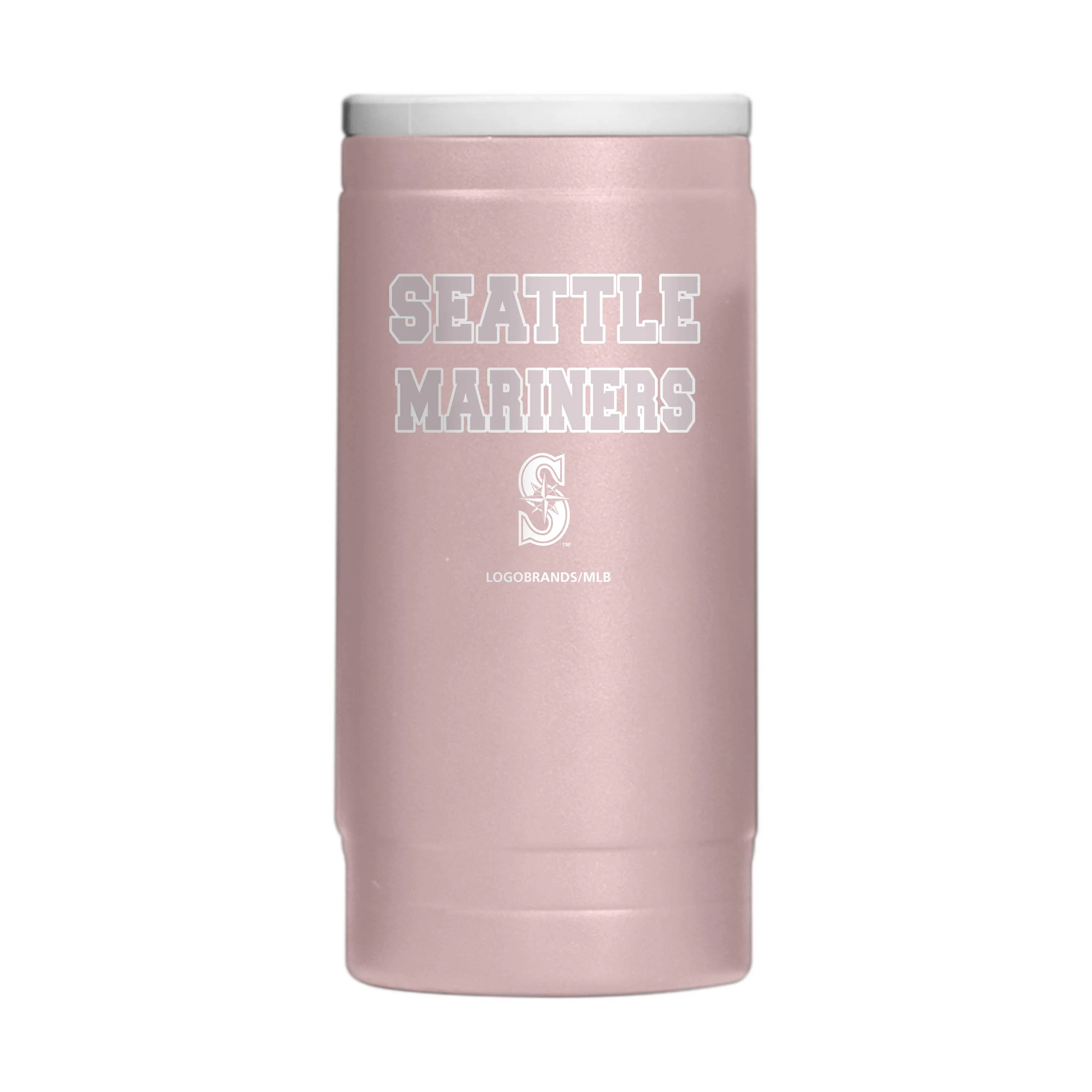 Seattle Mariners Stencil Powder Coat Slim Can Coolie - Image 2