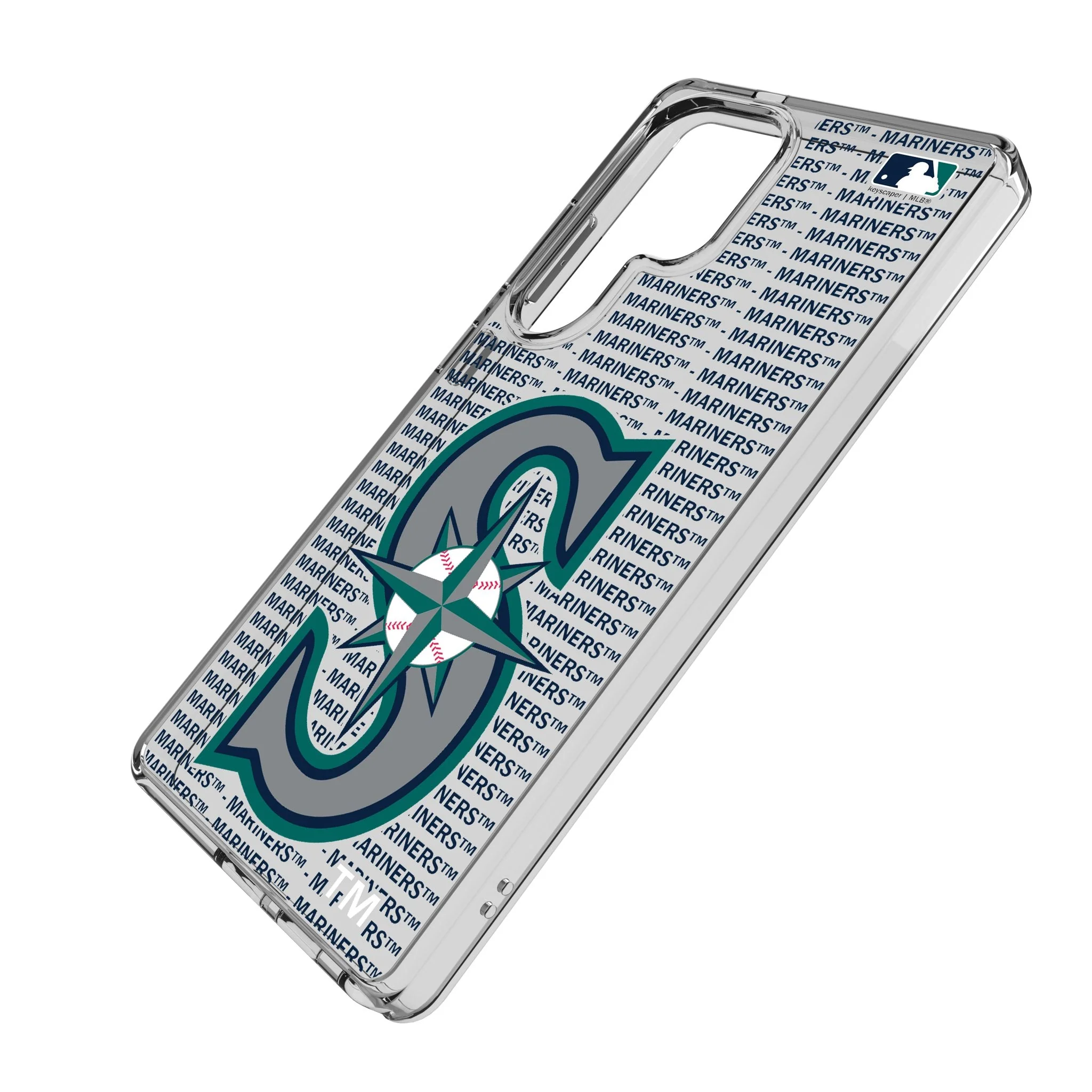 Seattle Mariners Text Backdrop Clear Phone Case for Samsung Galaxy - Image 2