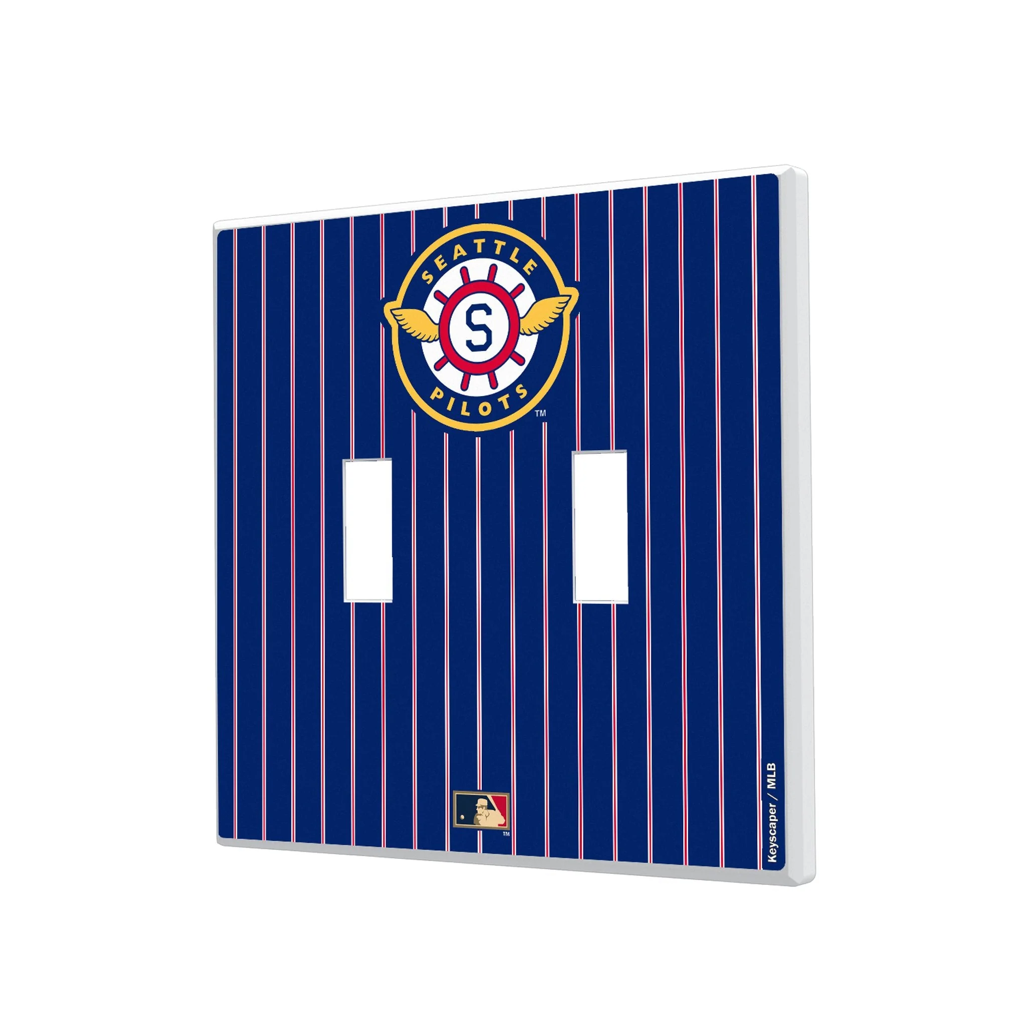 Seattle Pilots 1969 - Cooperstown Collection Pinstripe Hidden-Screw Light Switch Plate - Image 3