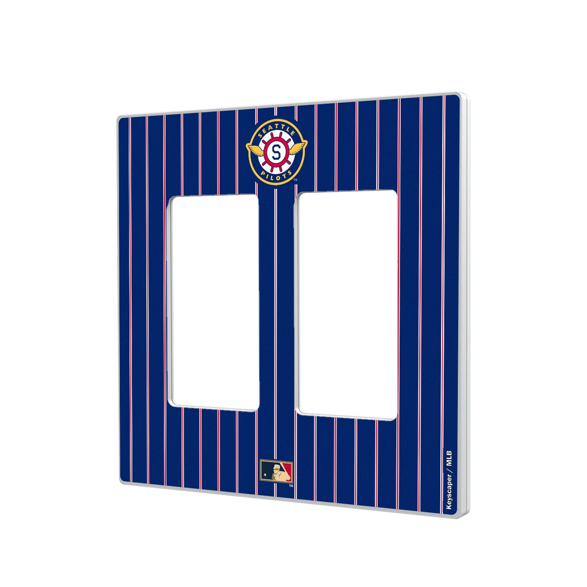 Seattle Pilots 1969 - Cooperstown Collection Pinstripe Hidden-Screw Light Switch Plate - Image 4
