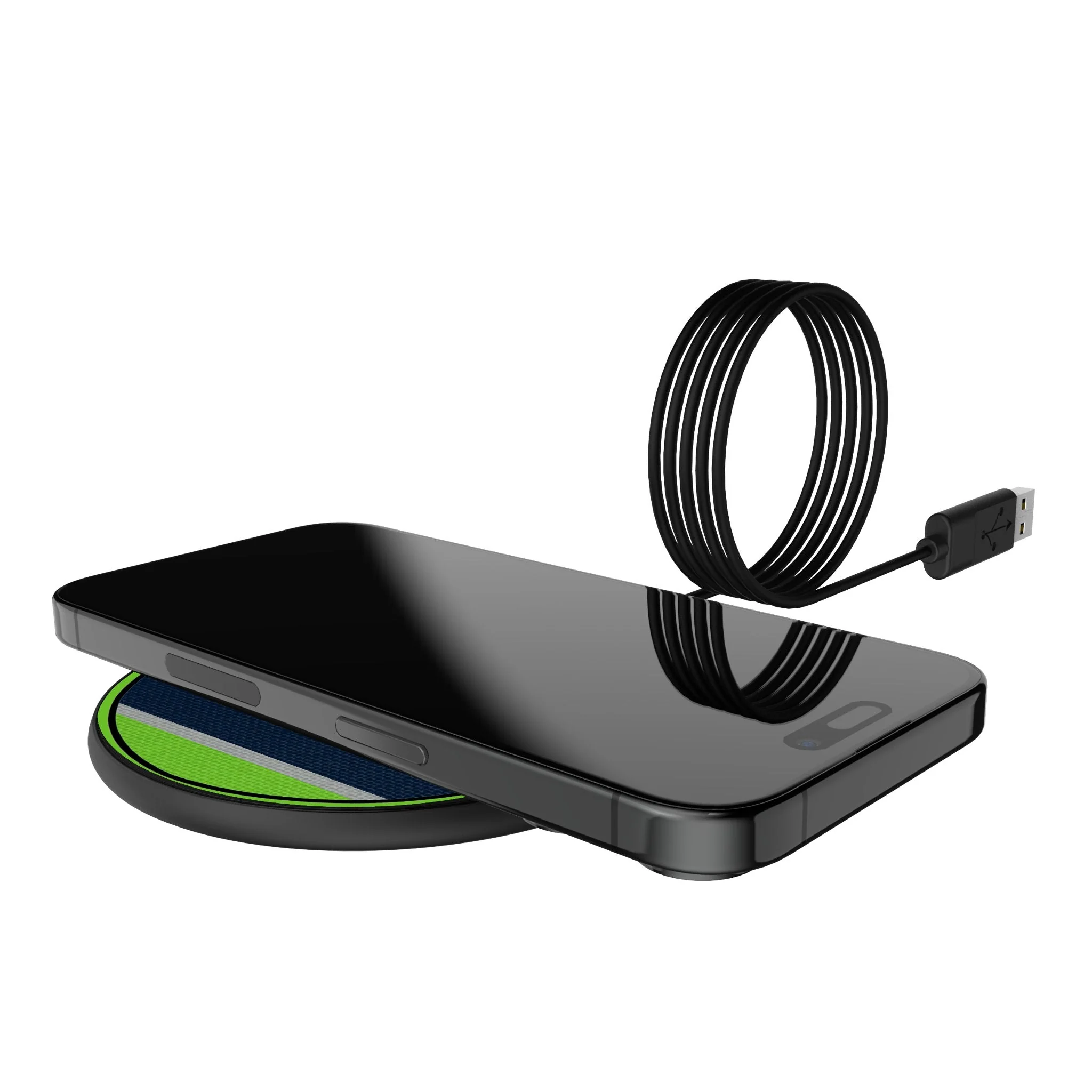 Seattle Seahawks Stripe 15-Watt Wireless Charger - Image 5