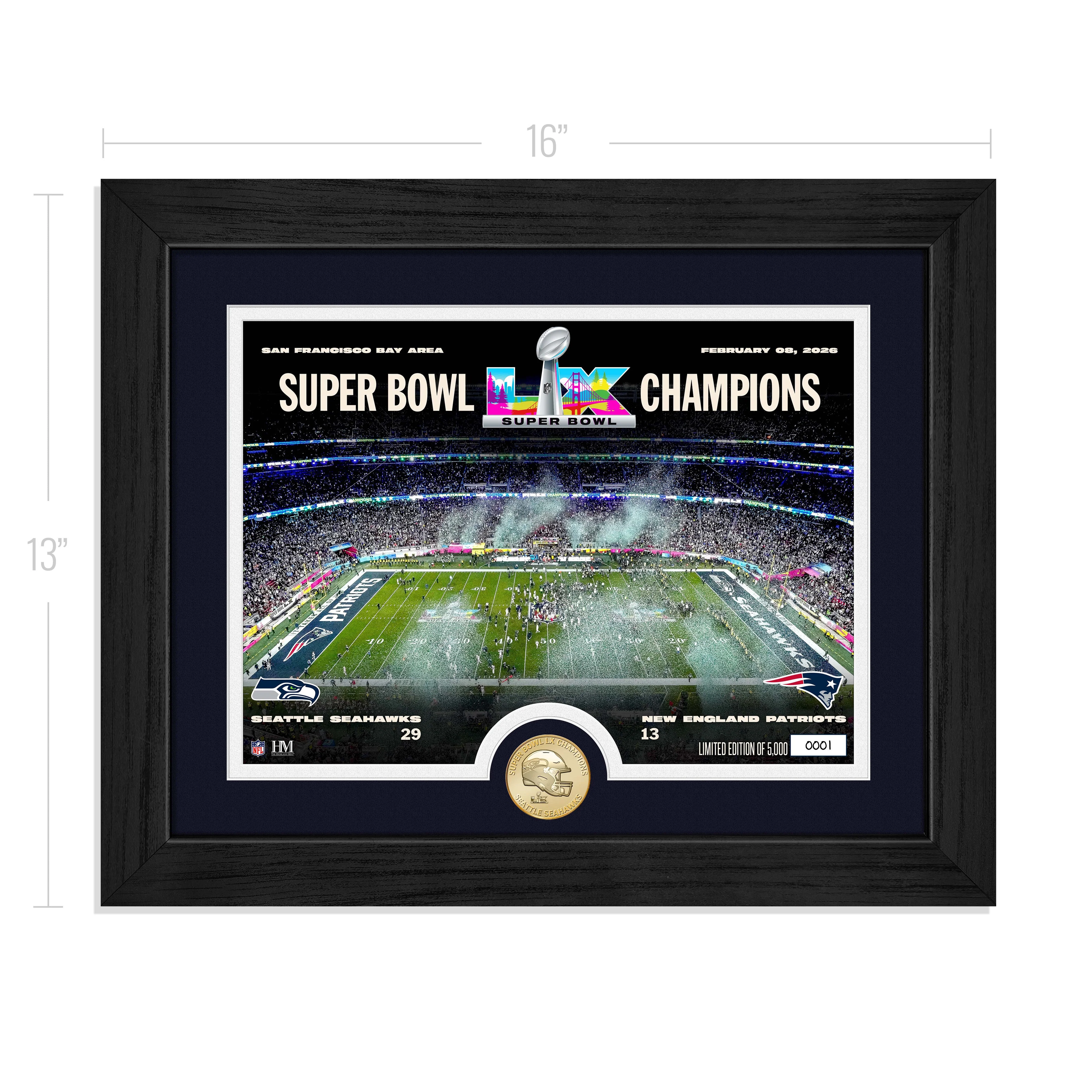 Seattle Seahawks Super Bowl LX Champions Celebration Bronze Coin Photo Mint - Image 4
