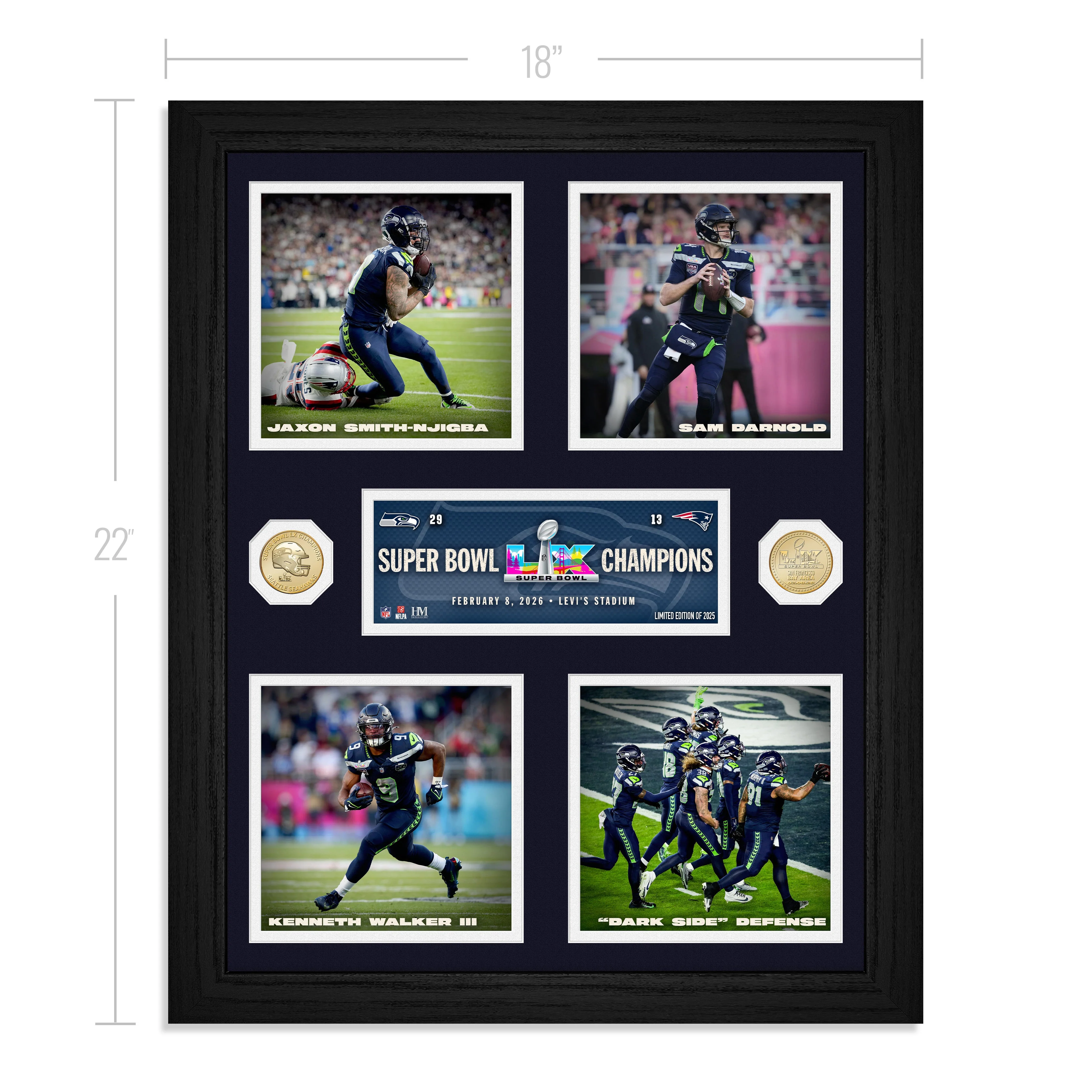 Seattle Seahawks Super Bowl LX Champions Memorable Moments Bronze Coin Photo Mint - Image 4