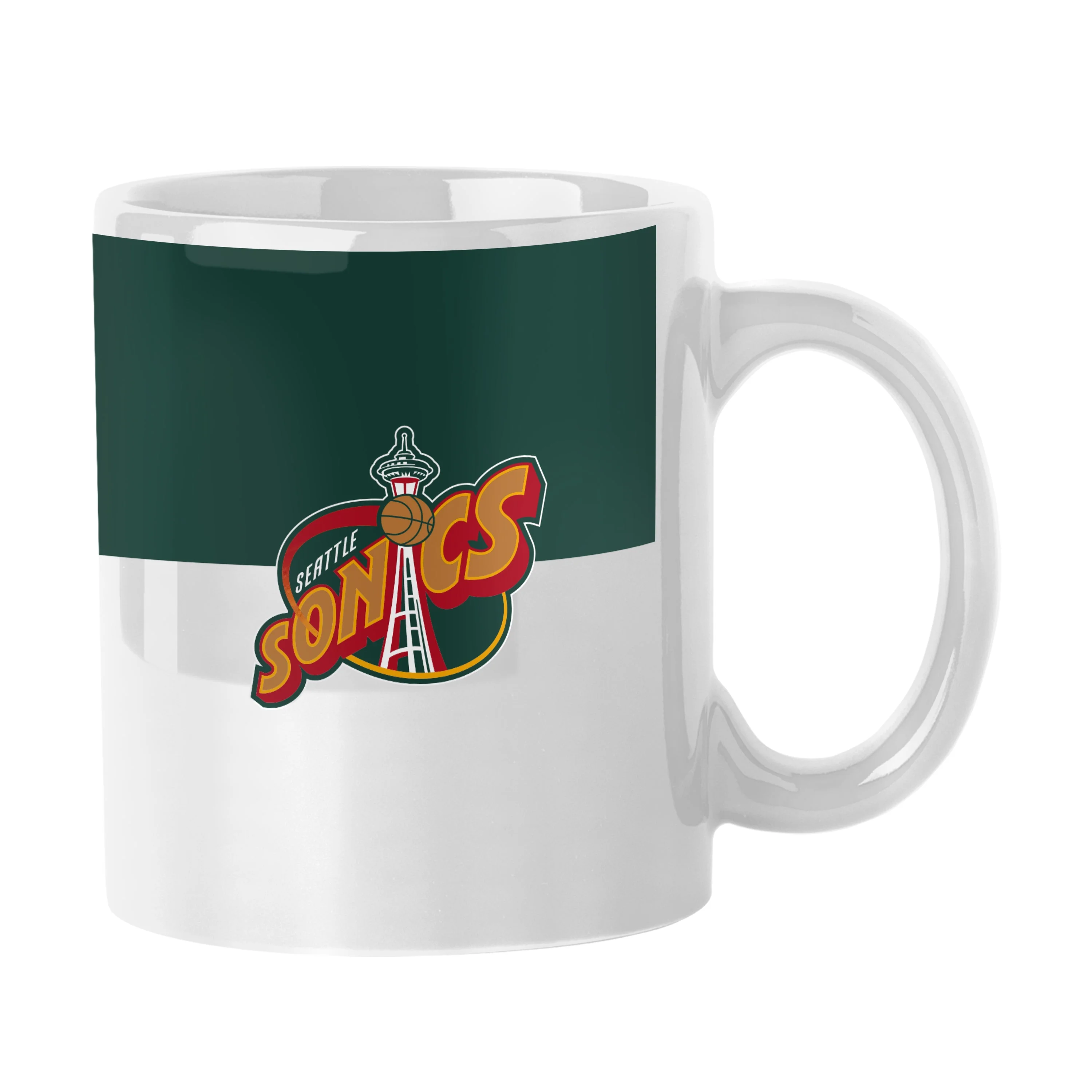 Seattle Super Sonics Alternate 11oz Colorblock Sublimated Mug - Image 2