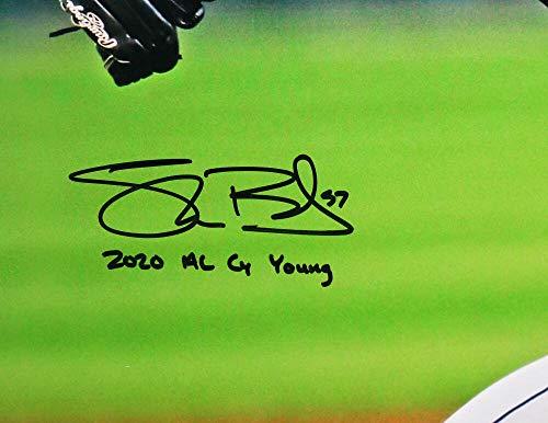 Shane Bieber Autographed Cleveland Indians 16X20 FP Pitching w/Insc - Beckett W Auth Black - Image 2