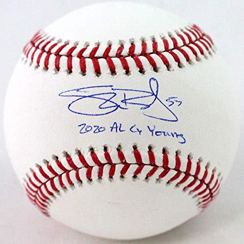 Shane Bieber Autographed Rawlings OML Baseball w/Insc - Beckett W Auth Blue