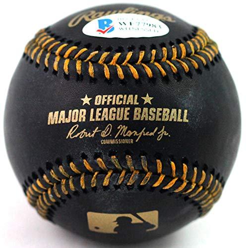 Shane Bieber Autographed Rawlings OML Black Baseball w/Insc - Beckett W Auth Gold - Image 2