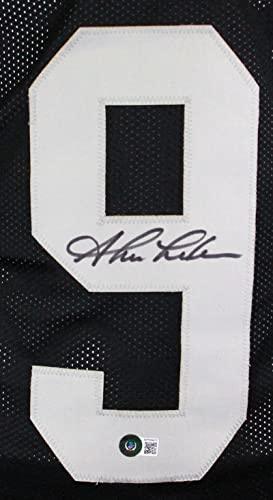 Shane Lechler Autographed Black Pro Style Jersey- Beckett W Hologram Black - Image 3