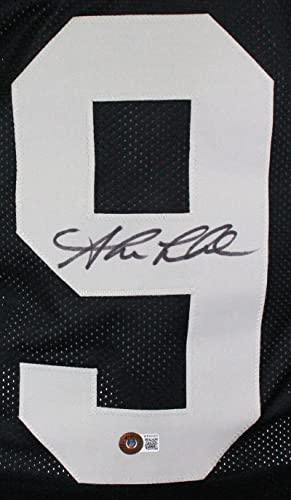 Shane Lechler Autographed Black Pro Style Stat Jersey- Beckett W Hologram Black - Image 3