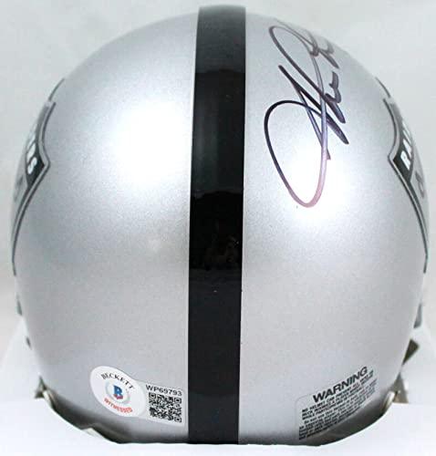 Shane Lechler Autographed Oakland Raiders 1963 Mini Helmet-Beckett W Hologram Black - Image 2