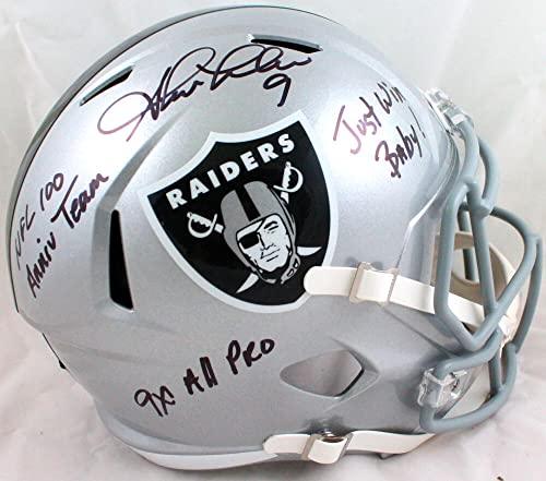 Shane Lechler Autographed Oakland Raiders F/S Helmet w/3 Insc.-Beckett W Hologram