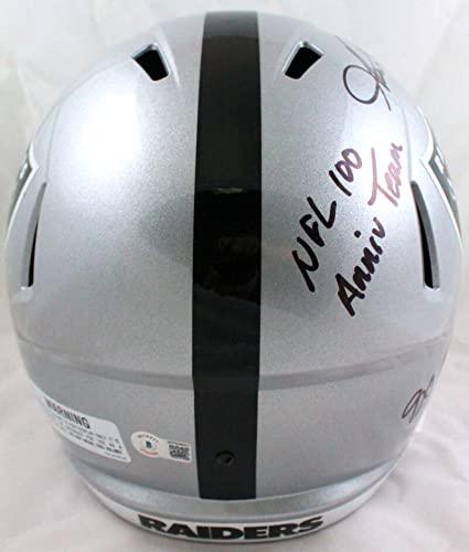 Shane Lechler Autographed Oakland Raiders F/S Helmet w/3 Insc.-Beckett W Hologram - Image 3