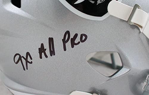 Shane Lechler Autographed Oakland Raiders F/S Helmet w/3 Insc.-Beckett W Hologram - Image 6