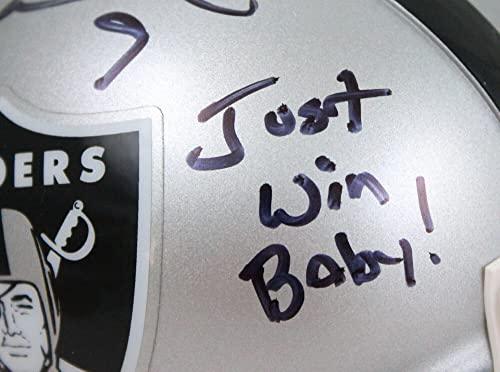 Shane Lechler Autographed Oakland Raiders Mini Helmet w/Insc.-Beckett W Hologram Black - Image 3