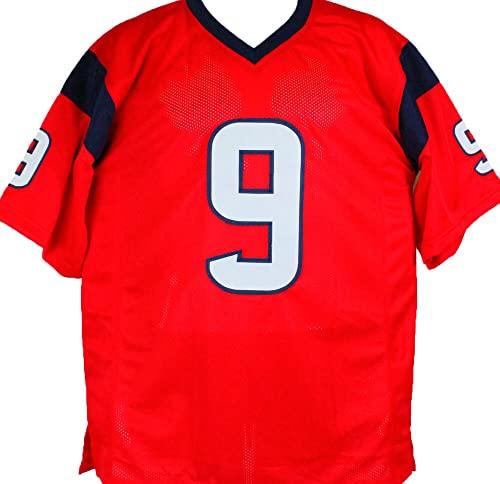 Shane Lechler Autographed Red Pro Style Jersey- Beckett W Hologram Black - Image 2