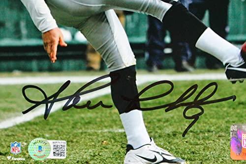 Shane Lechler Signed Raiders 8x10 Punt Photo- Beckett W Hologram Black - Image 2