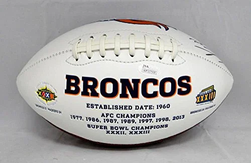 Shane Ray Autographed Denver Broncos Logo Football- JSA Witnessed Authenticated - Image 3