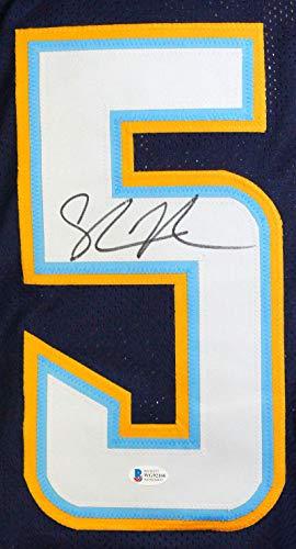 Shawne Merriman Autographed Blue Pro Style Jersey - Beckett W Auth - Image 3