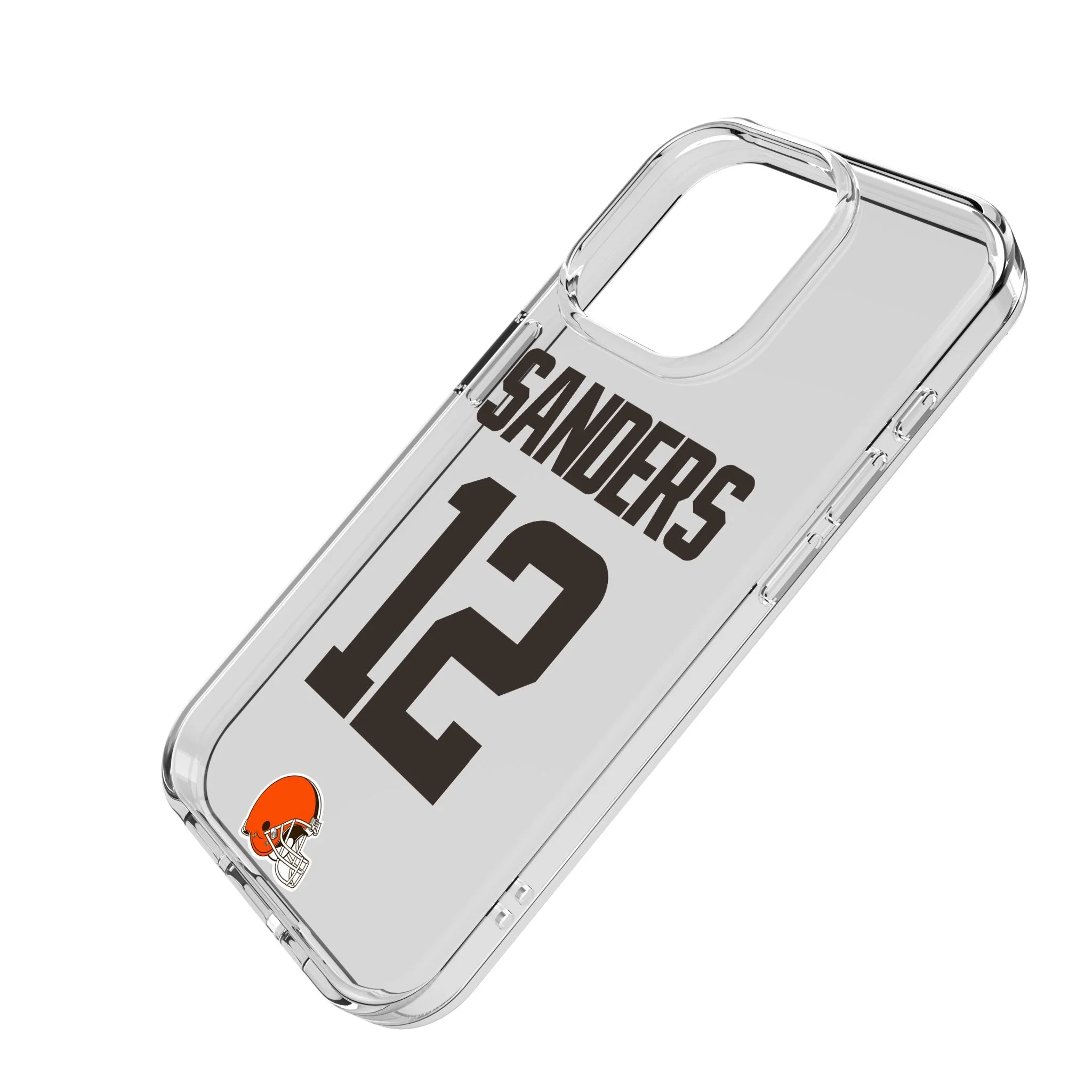 Shedeur Sanders Cleveland Browns 12 Game Tactic Clear Phone Case for Apple iPhone - Image 2