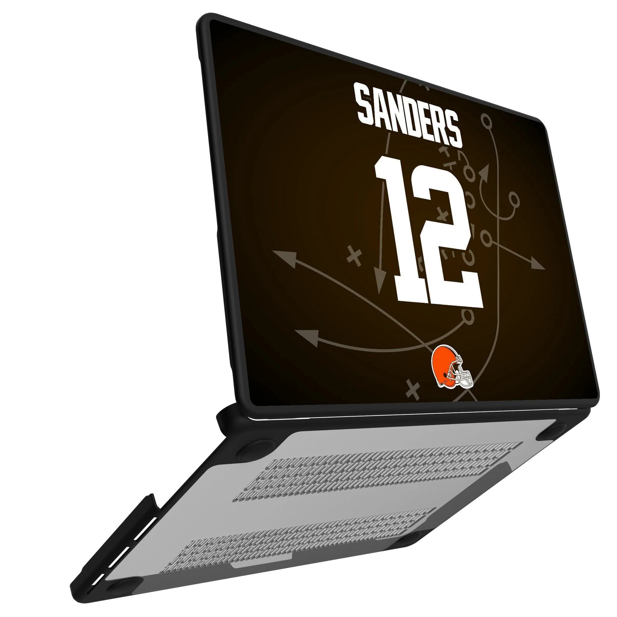 Shedeur Sanders Cleveland Browns 12 Game Tactic Laptop Case for Apple MacBook - Image 2
