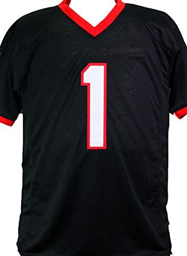 Sony Michel Autographed Black College Style Jersey - Beckett W Black - Image 2