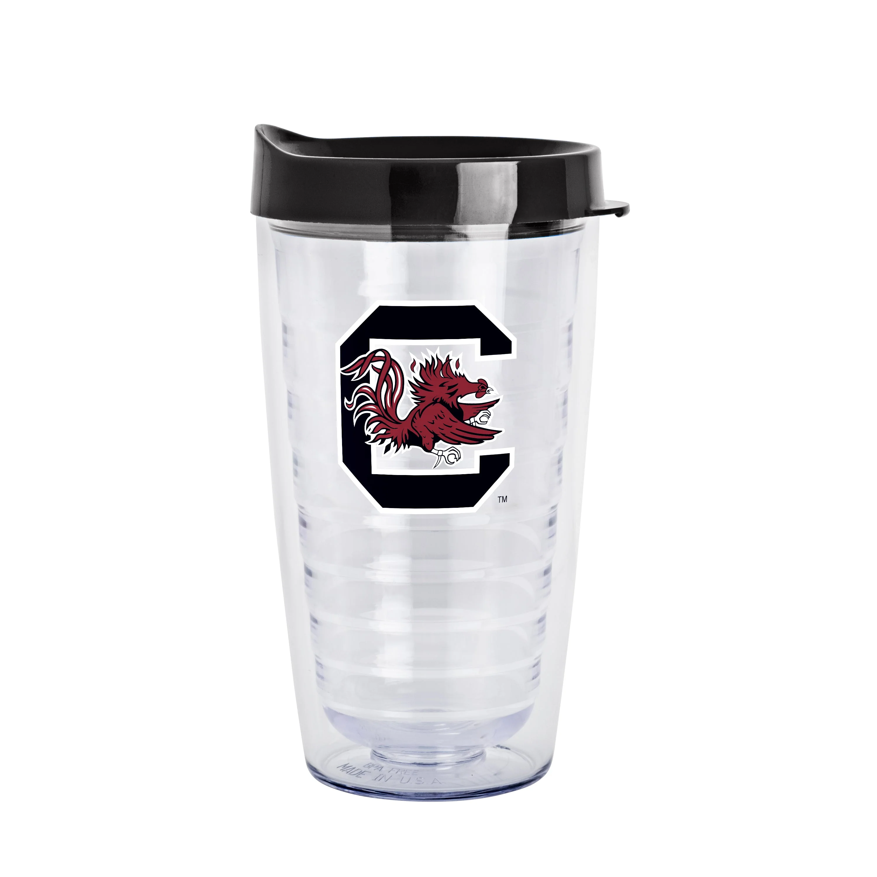 South Carolina 16oz Flipside Dbl Wall Clear Tumbler