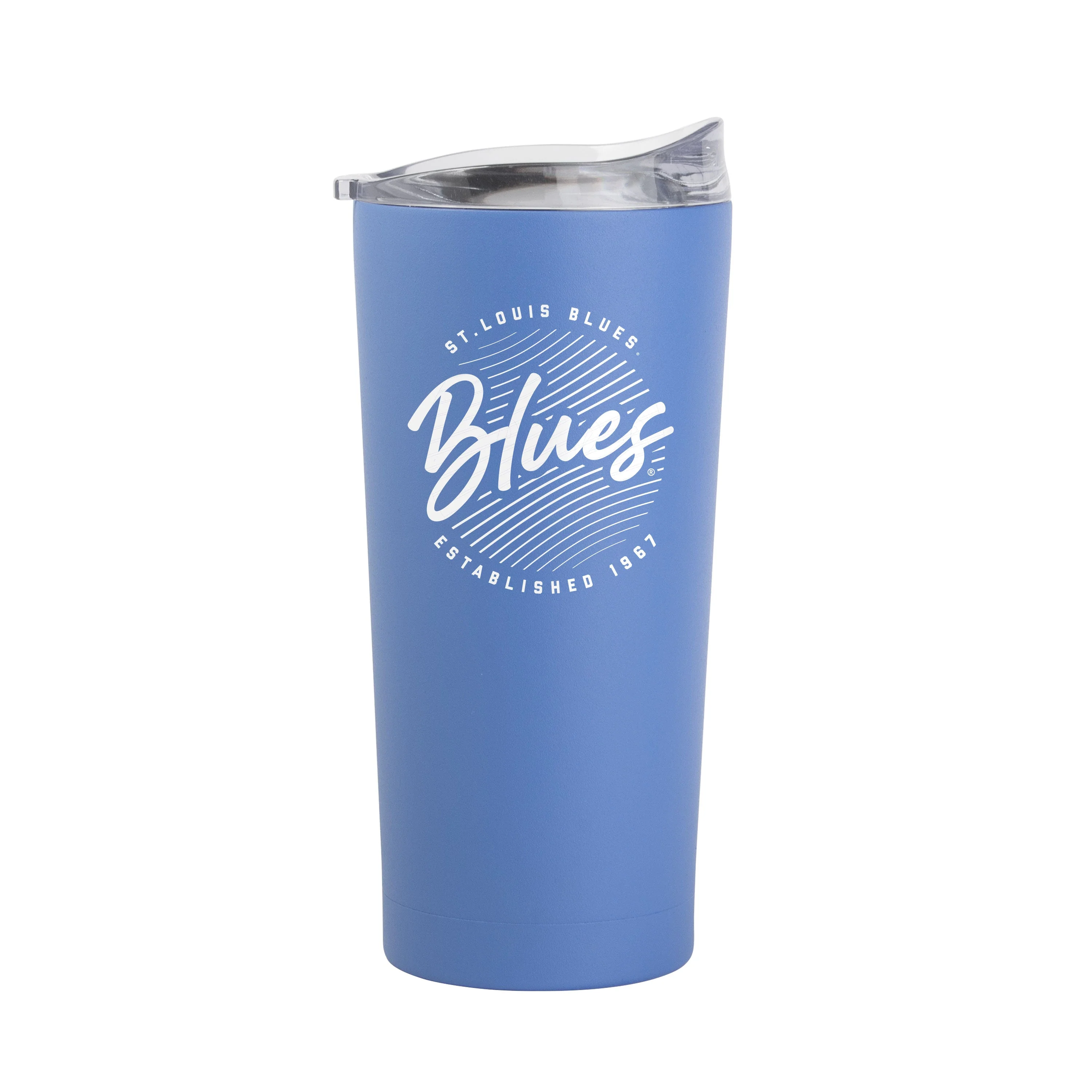 St. Louis Blues 20oz Retro Script Arctic Powder Coat Tumbler - Image 2