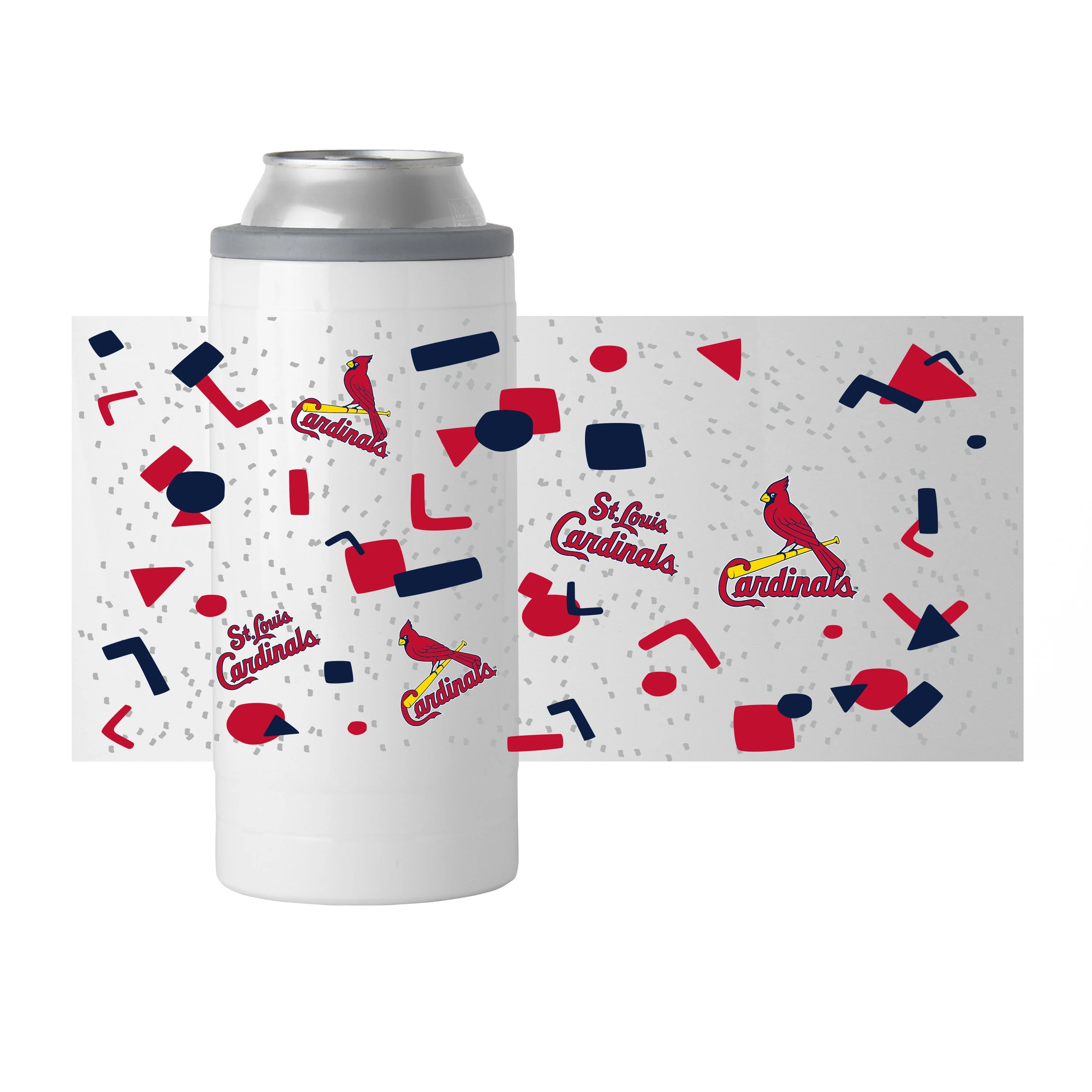 St Louis Cardinals 12oz Flashback Slim Can Coolie - Image 2