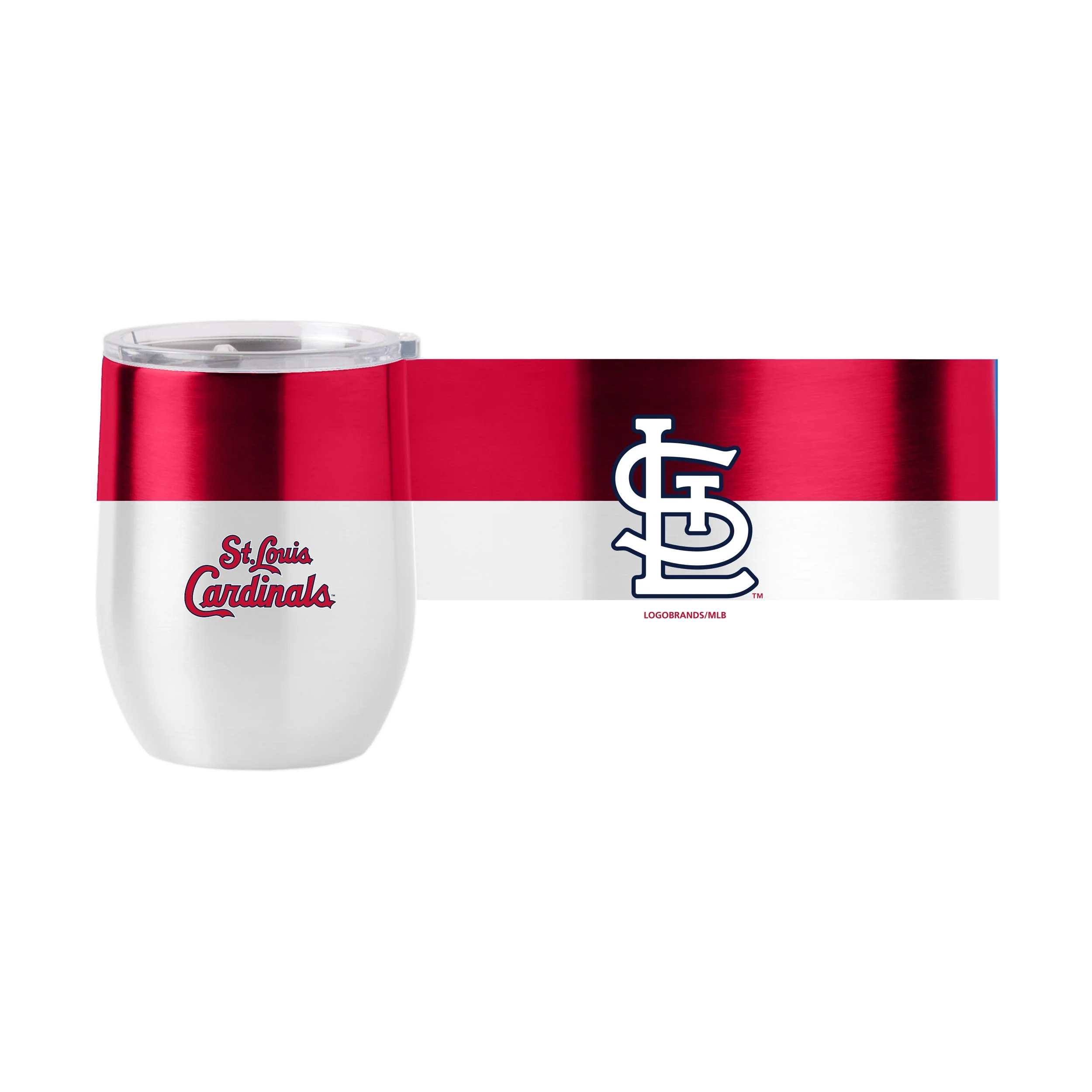 St Louis Cardinals 16oz Colorblock Stainless Curved Beverage - Image 2